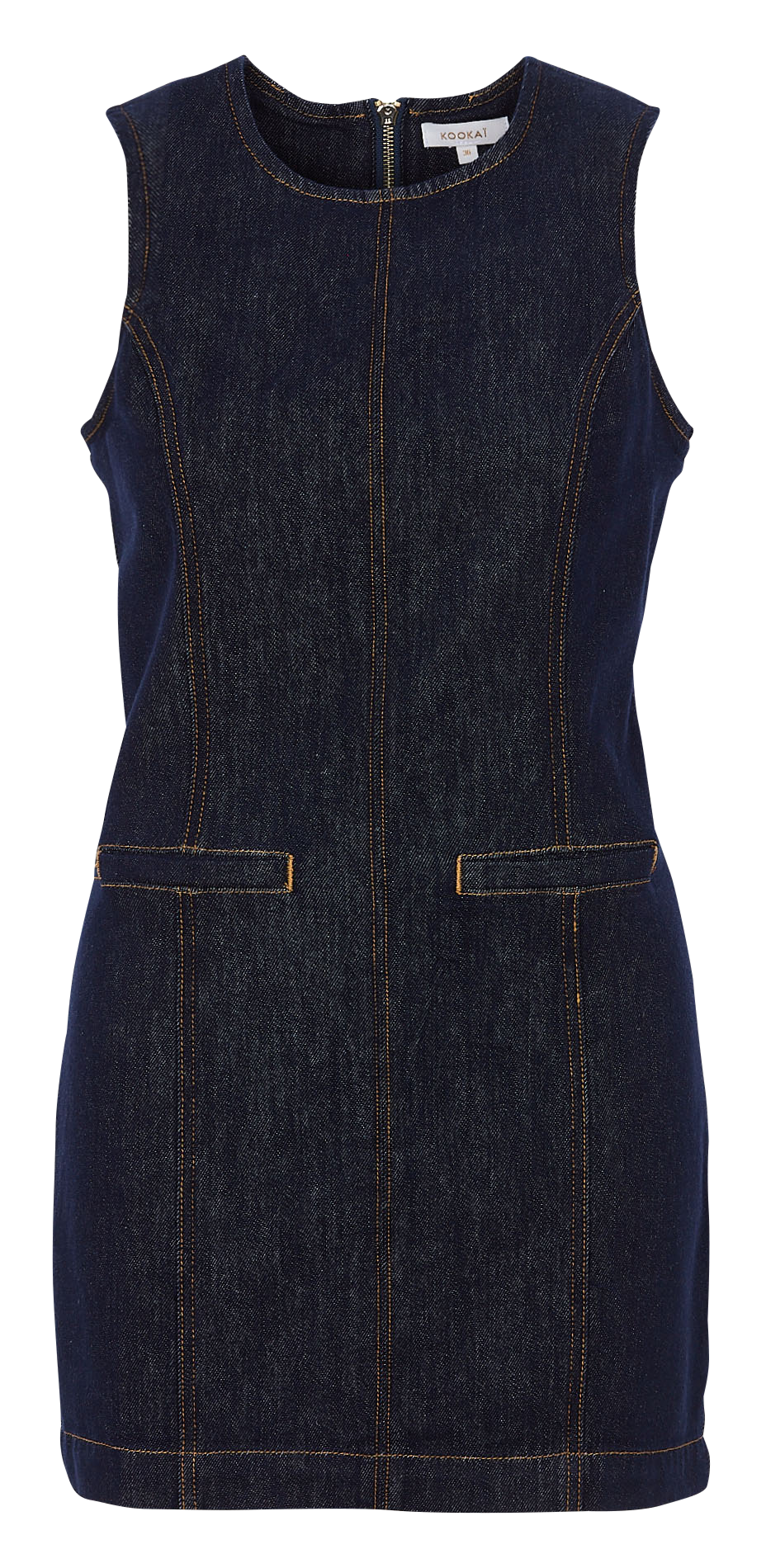 Fitted short dress in raw denim KOOKAI Raw denim