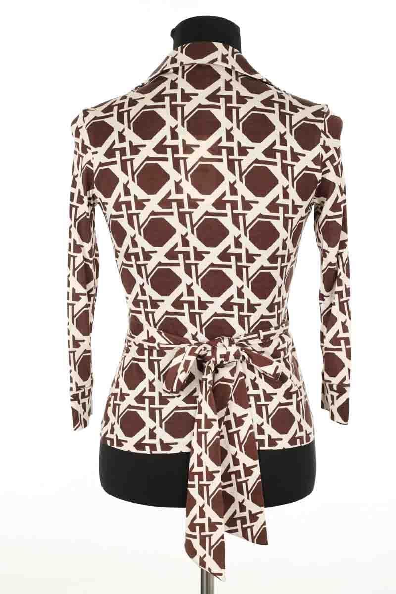 Wrap over top DIANE VON FURSTENBERG - Seconde Main Brown