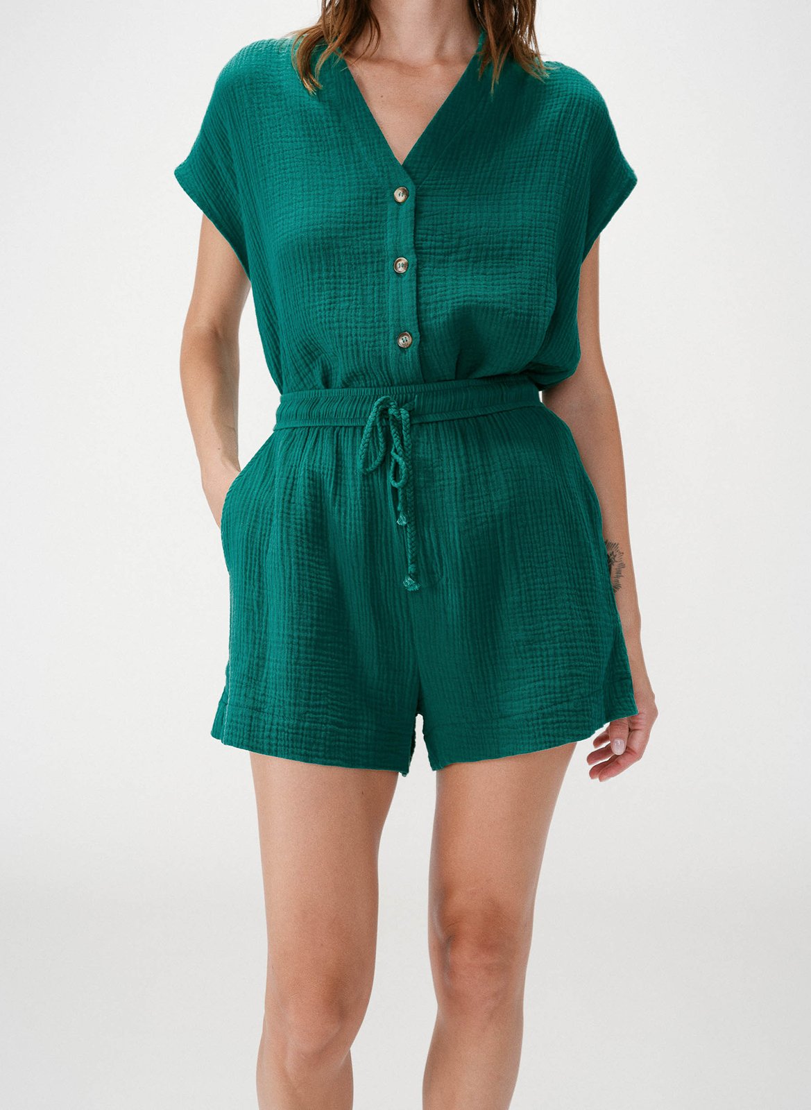 Short droit en coton GRACE ET MILA