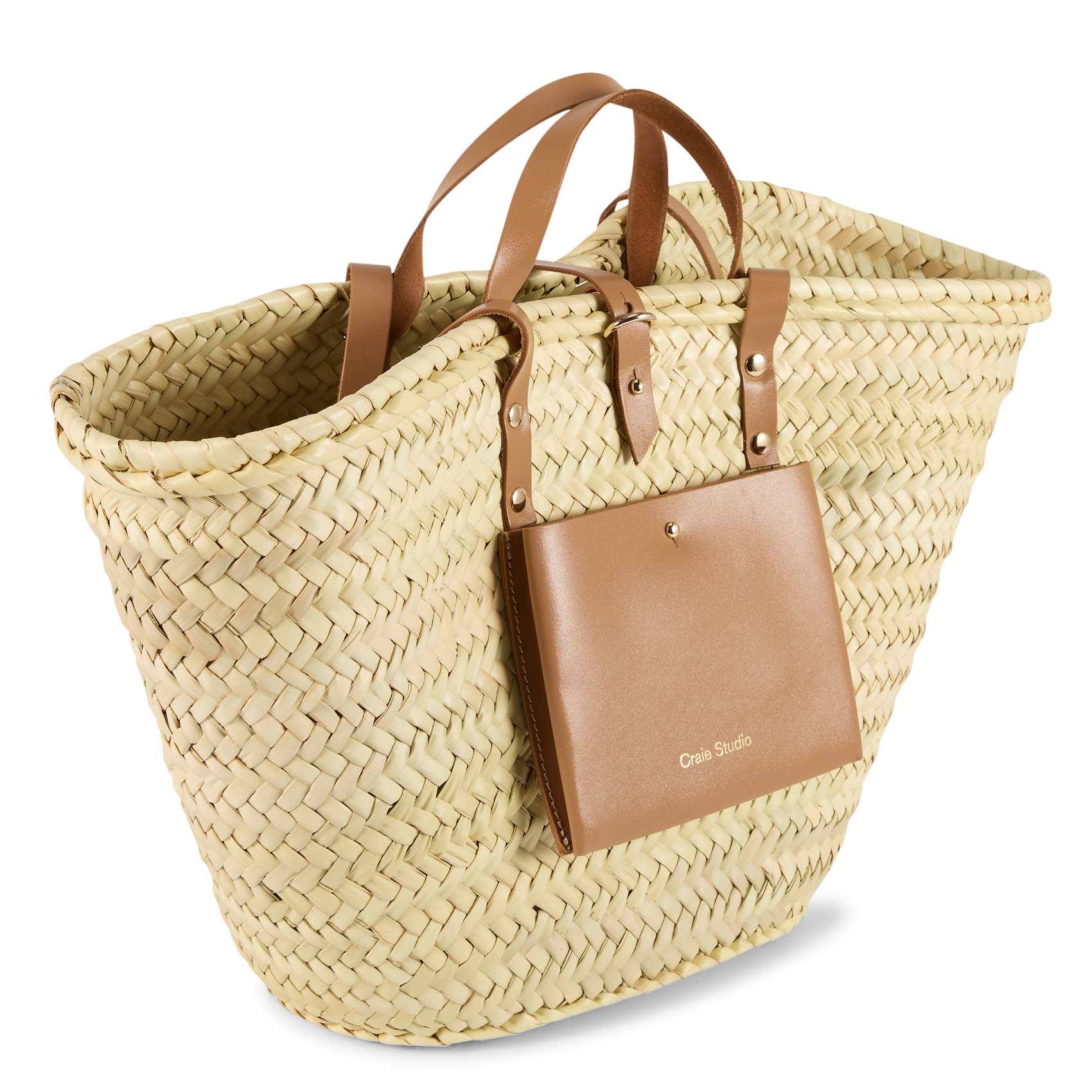 Gevlochten mand van doum CRAIE STUDIO Beige