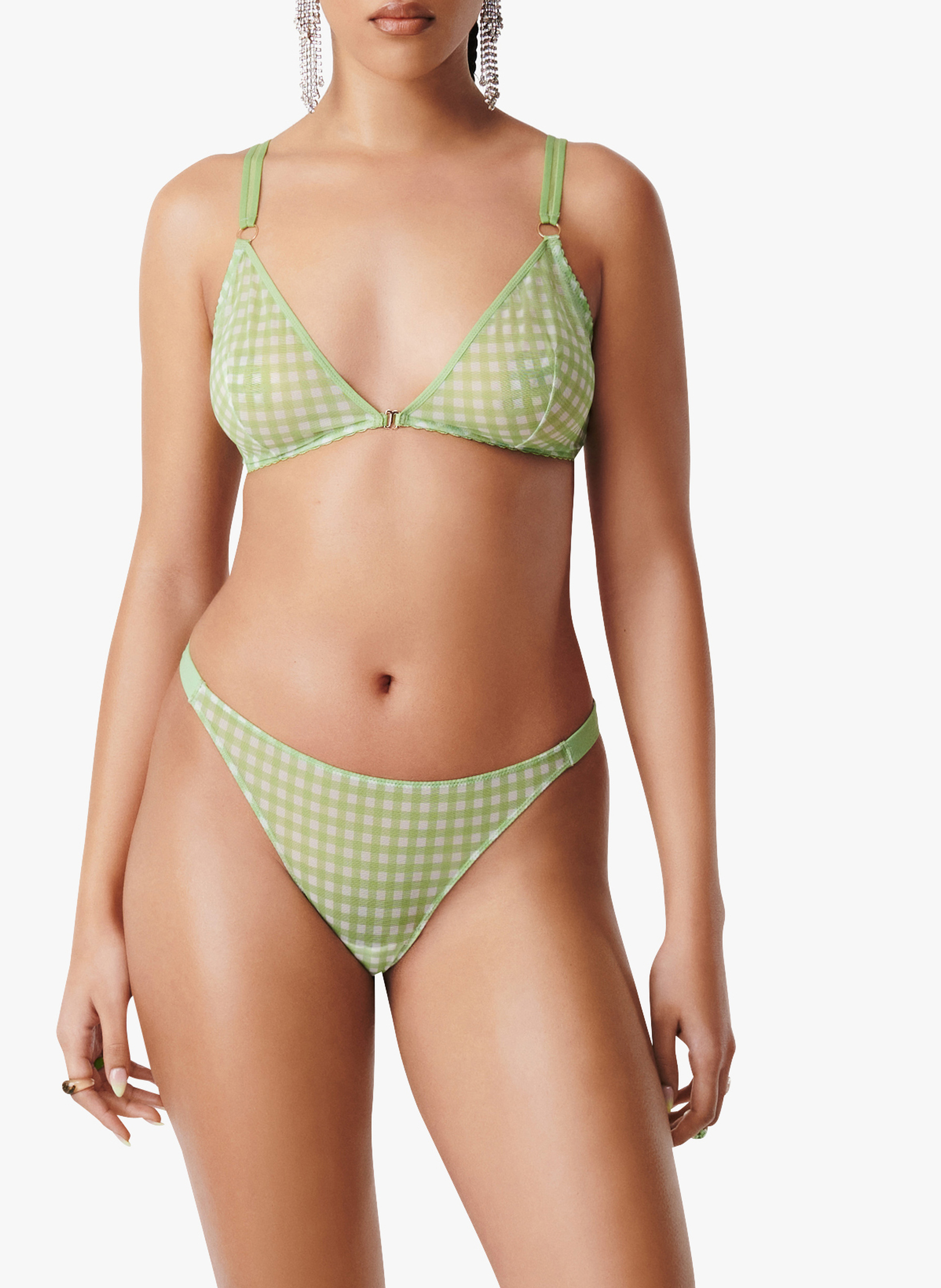 Culotte taille basse en tulle ICONE Vert
