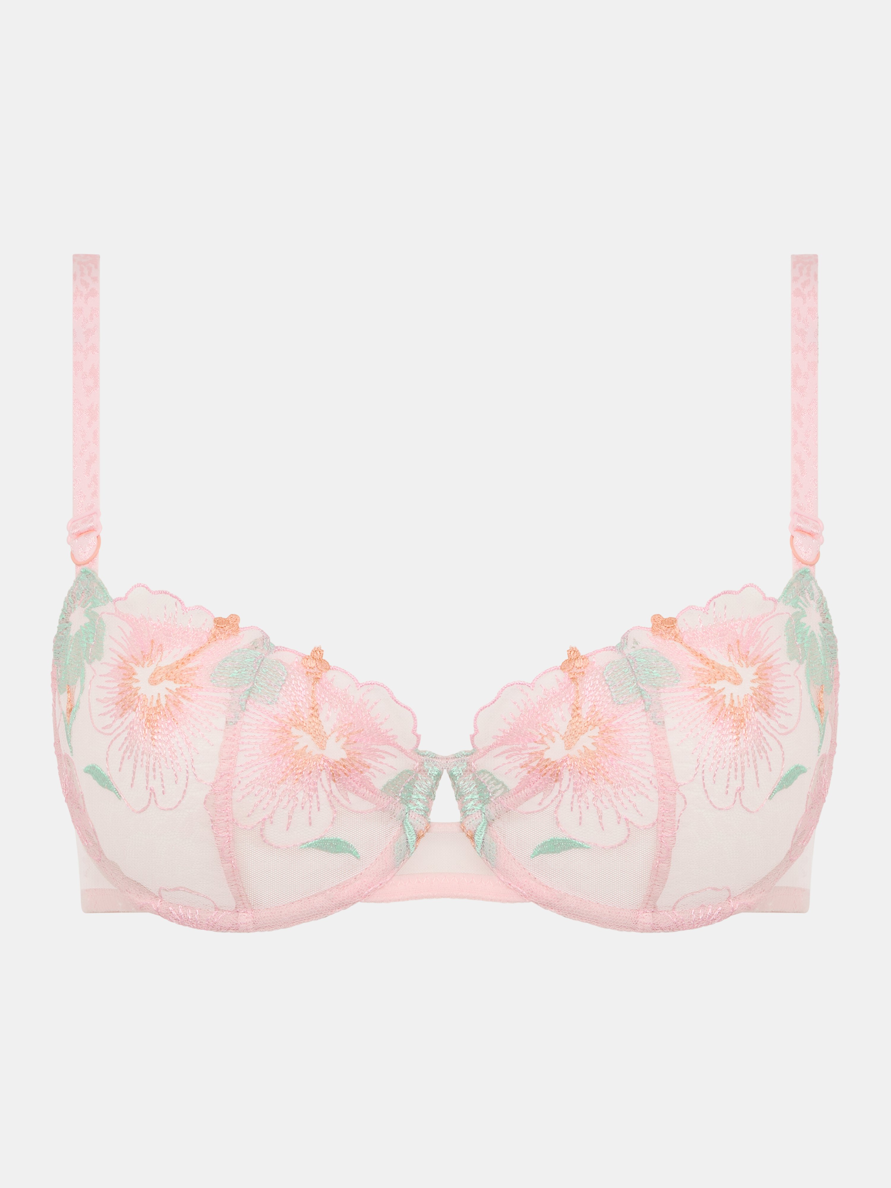 Balconette bra with embroidery CHANTELLE PULP Pink