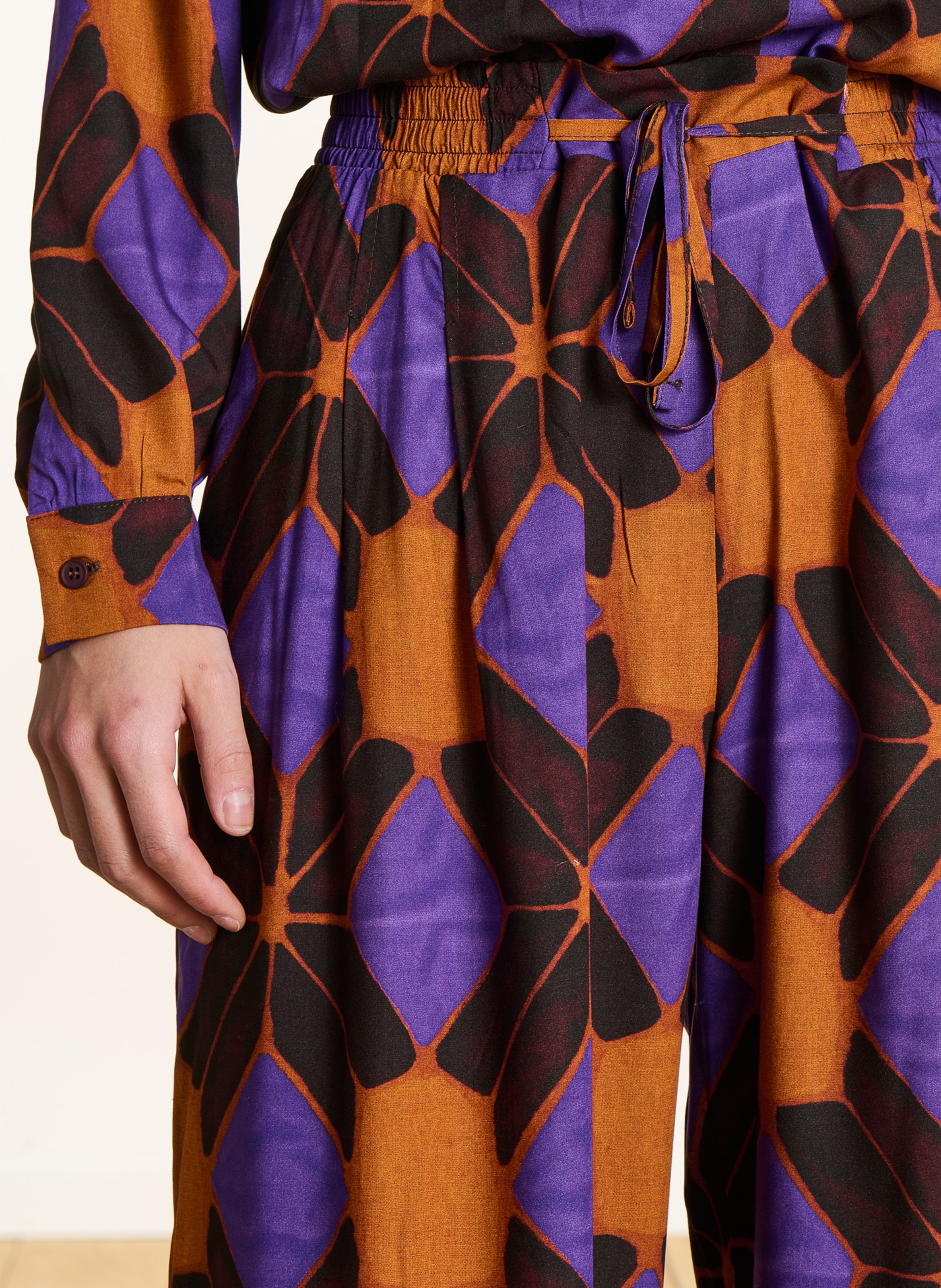 Ethnic print wide-leg pants LA FEE MARABOUTEE Multicolored