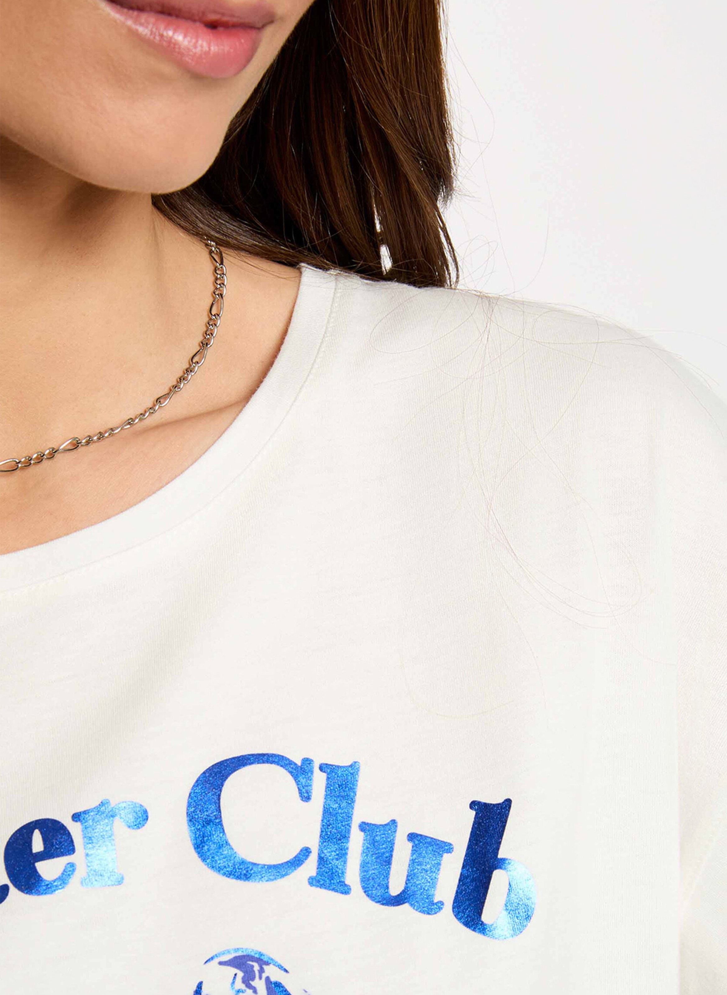 Tee-shirt manches courtes imprimé MORGAN Blanc