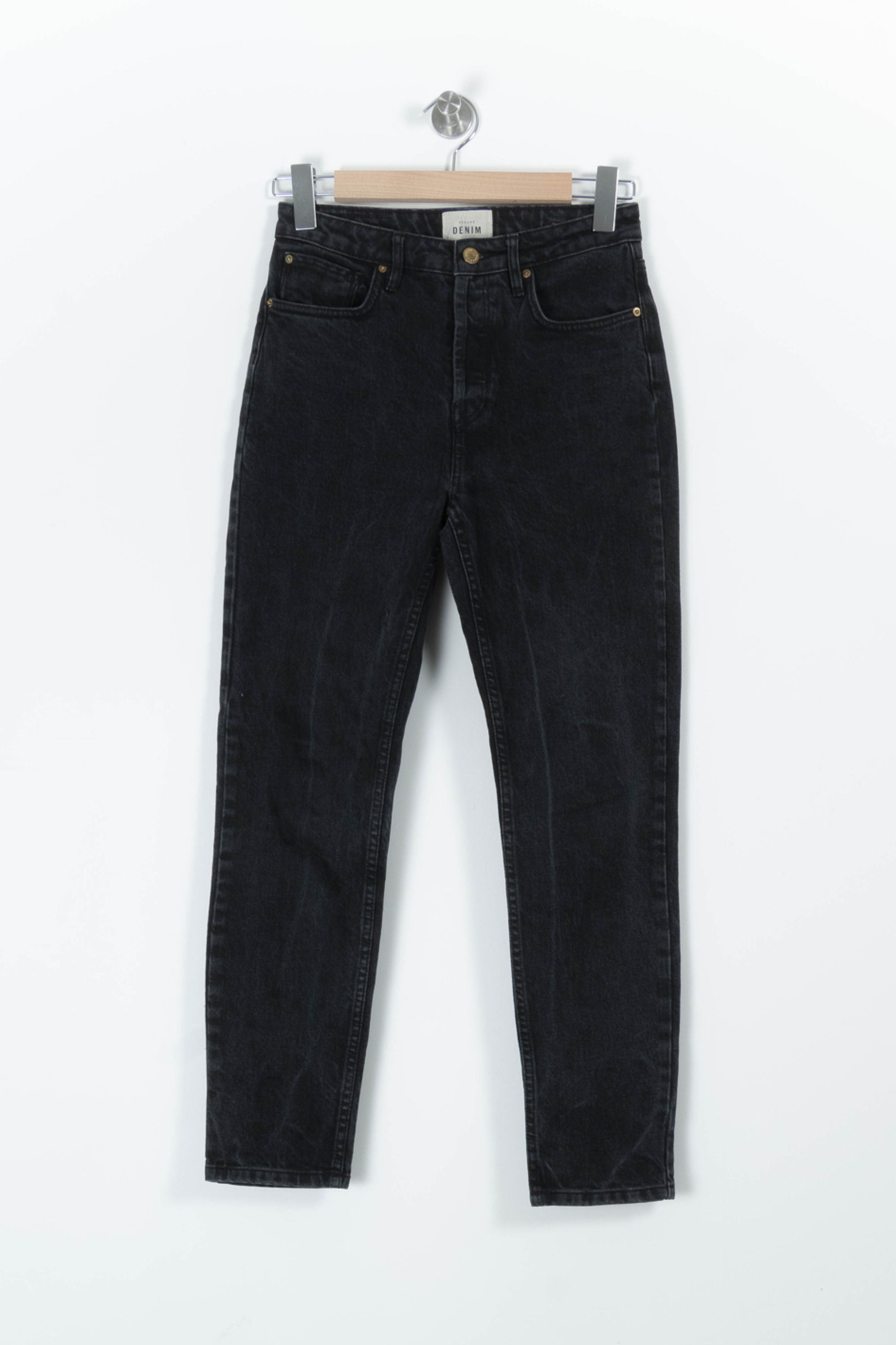 Cropped slim jeans with studs SEZANE - Seconde main Grey
