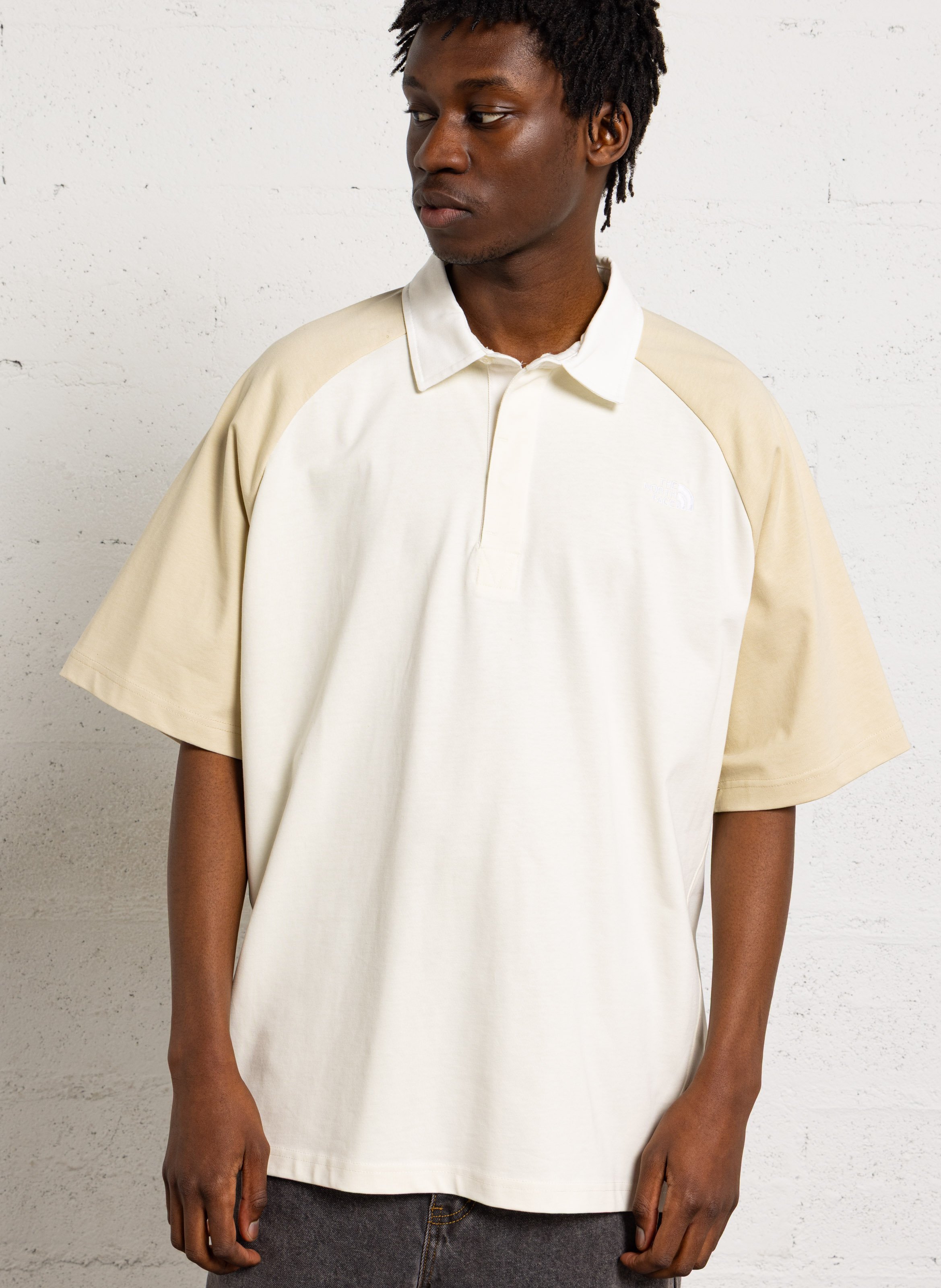 Rechte polo met borduursel van katoen THE NORTH FACE Wit