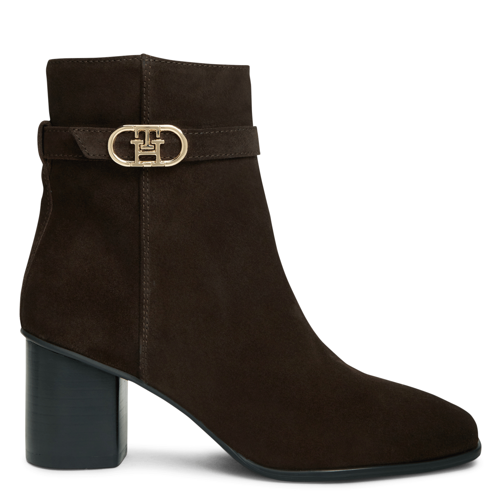 Suede leather ankle boots TOMMY HILFIGER Brown
