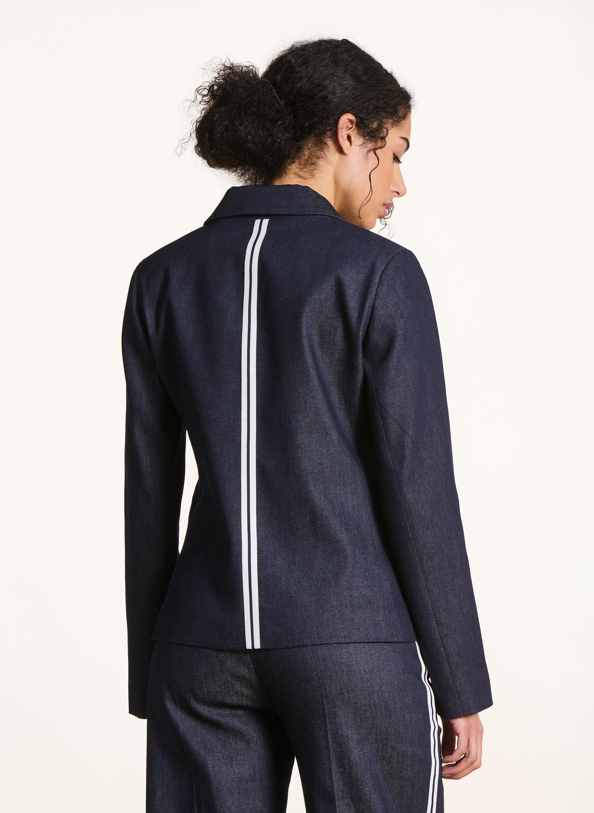 Blazer van katoenmix LA FEE MARABOUTEE Blauw