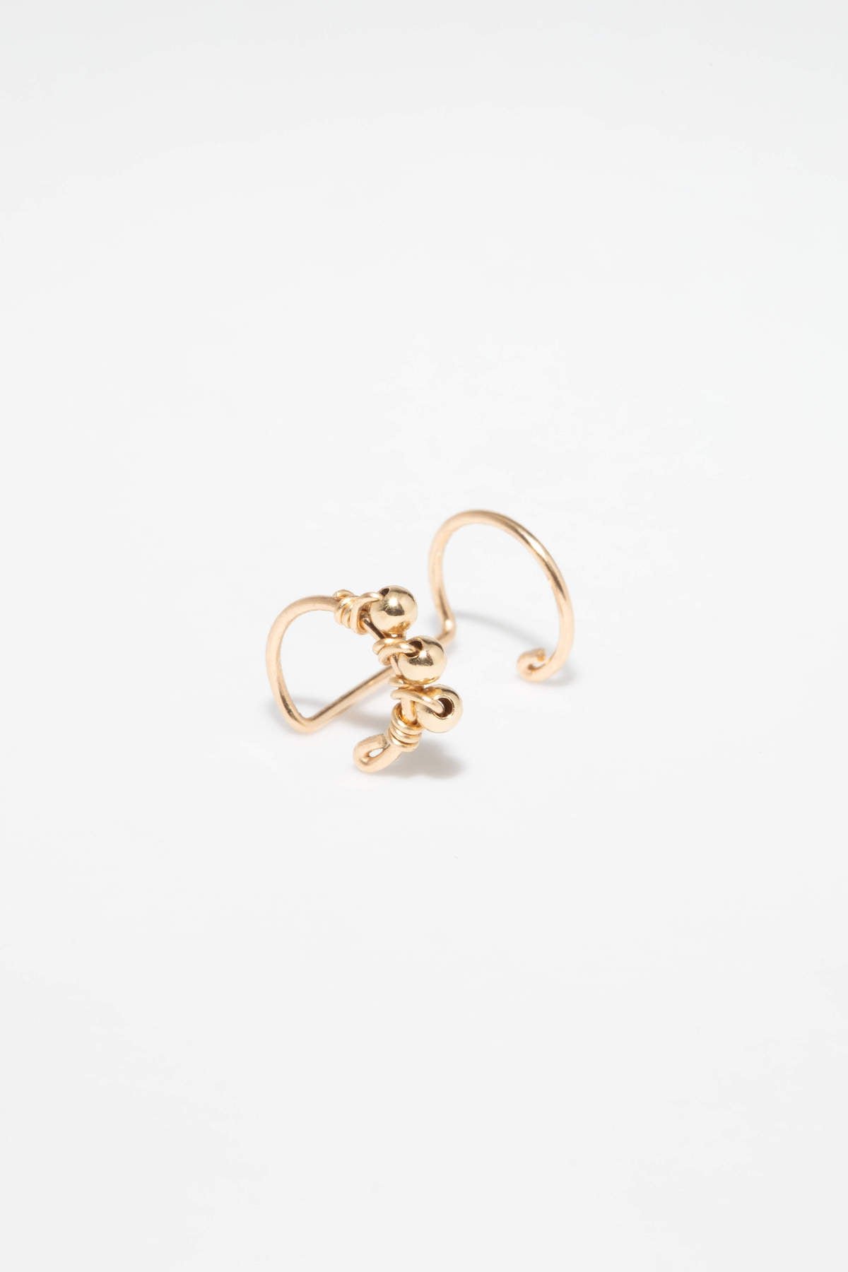 Double helix woven faux piercing YAY Golden