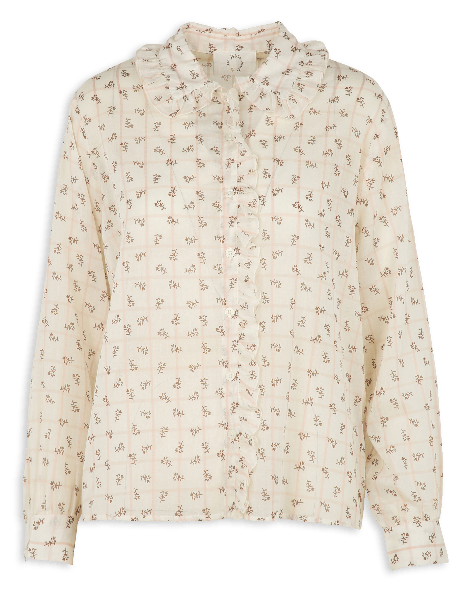 Cotton shirt with classic collar DES PETITS HAUTS Multicolored