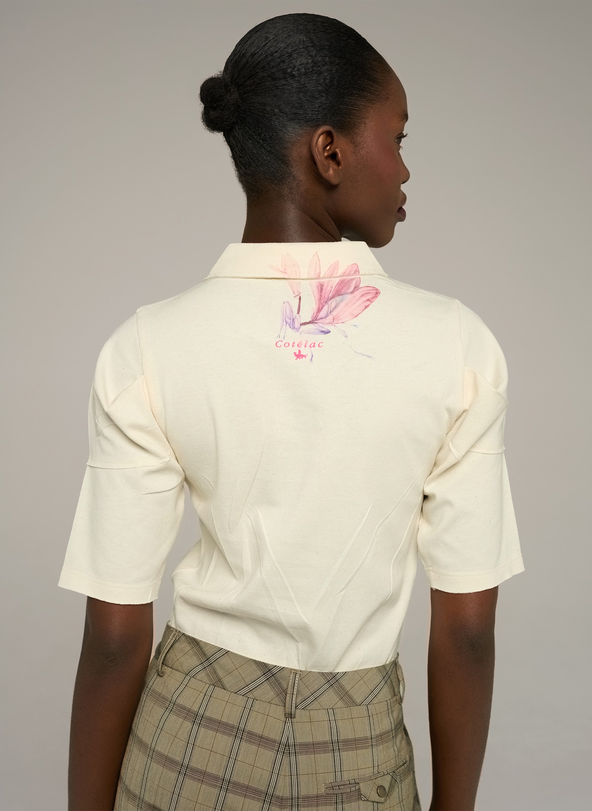 Gerade geschnittenes Poloshirt aus Baumwoll-Mix COTELAC Beige
