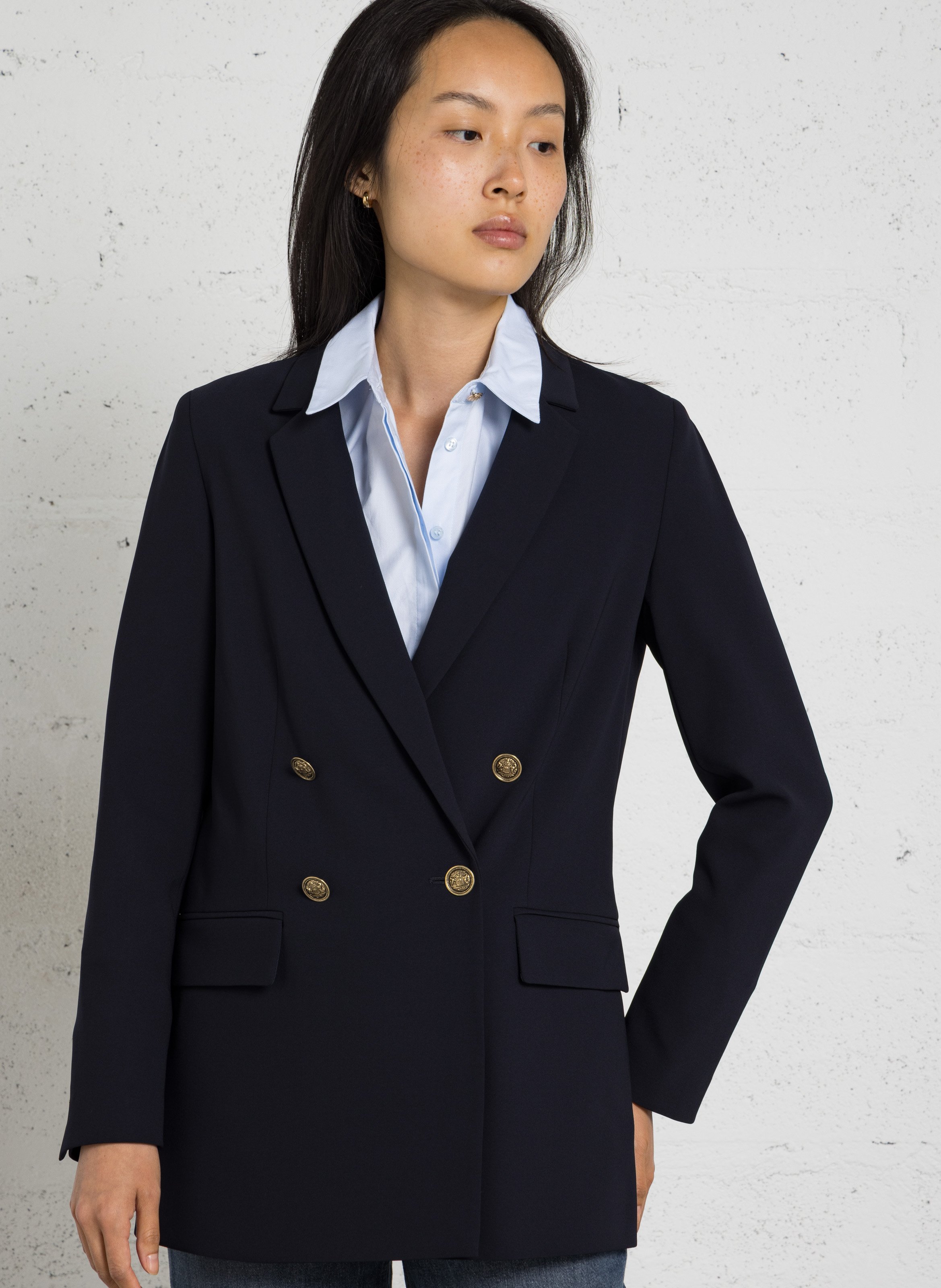 Blazer recto de doble botonadura MAISON 123 Azul