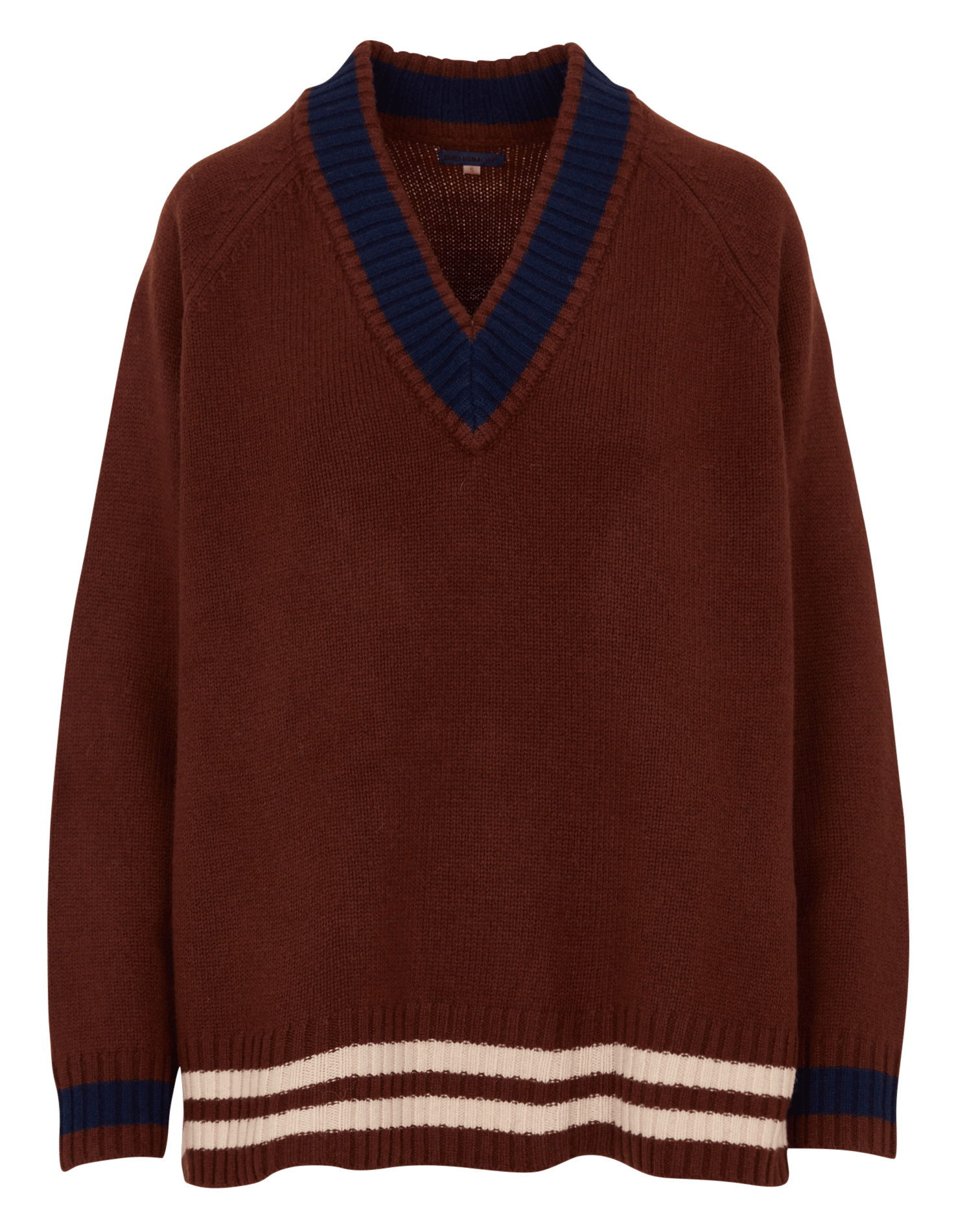 Weiter Wollpullover mit V-Ausschnitt BENSIMON