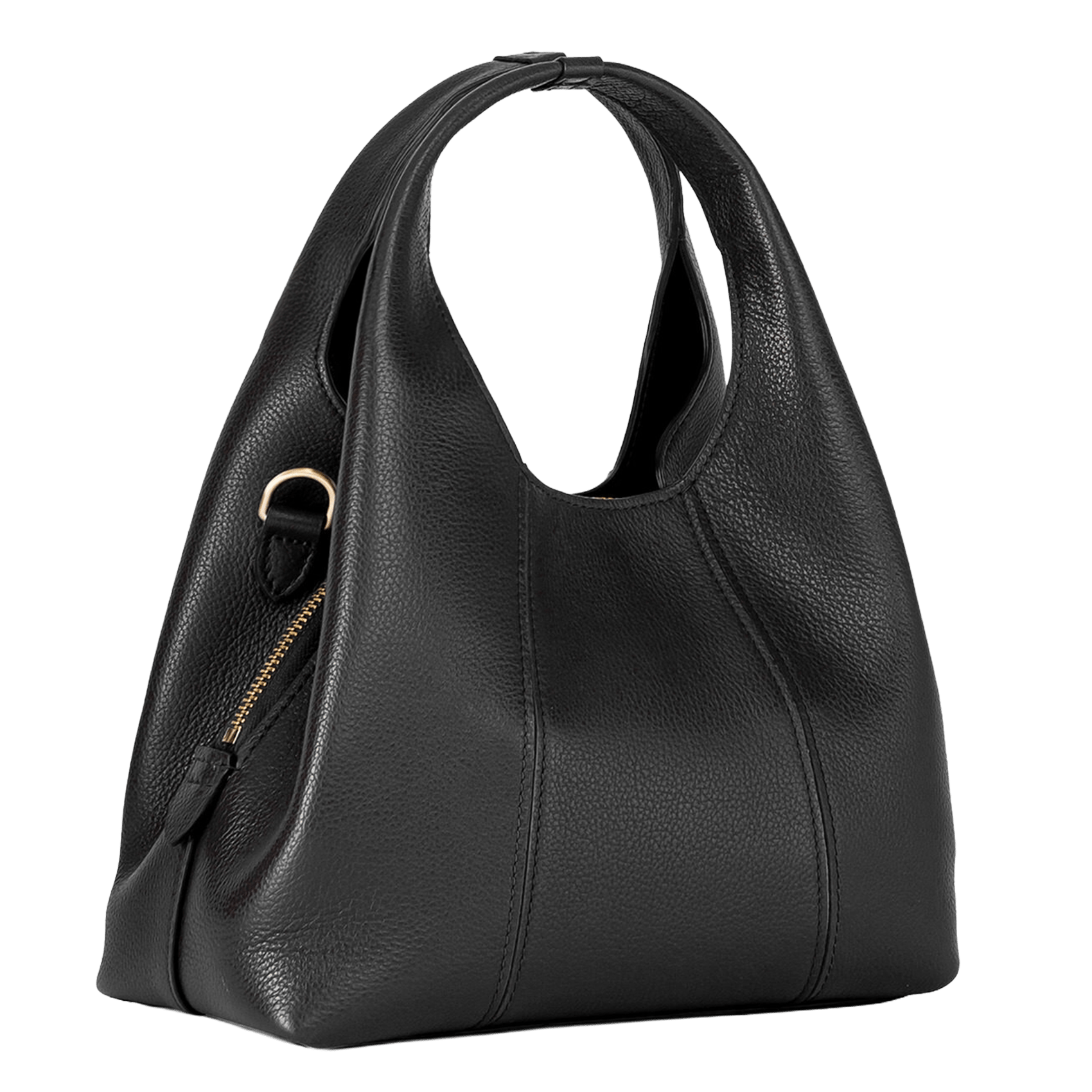 Grained leather shoulder bag LE TANNEUR Black