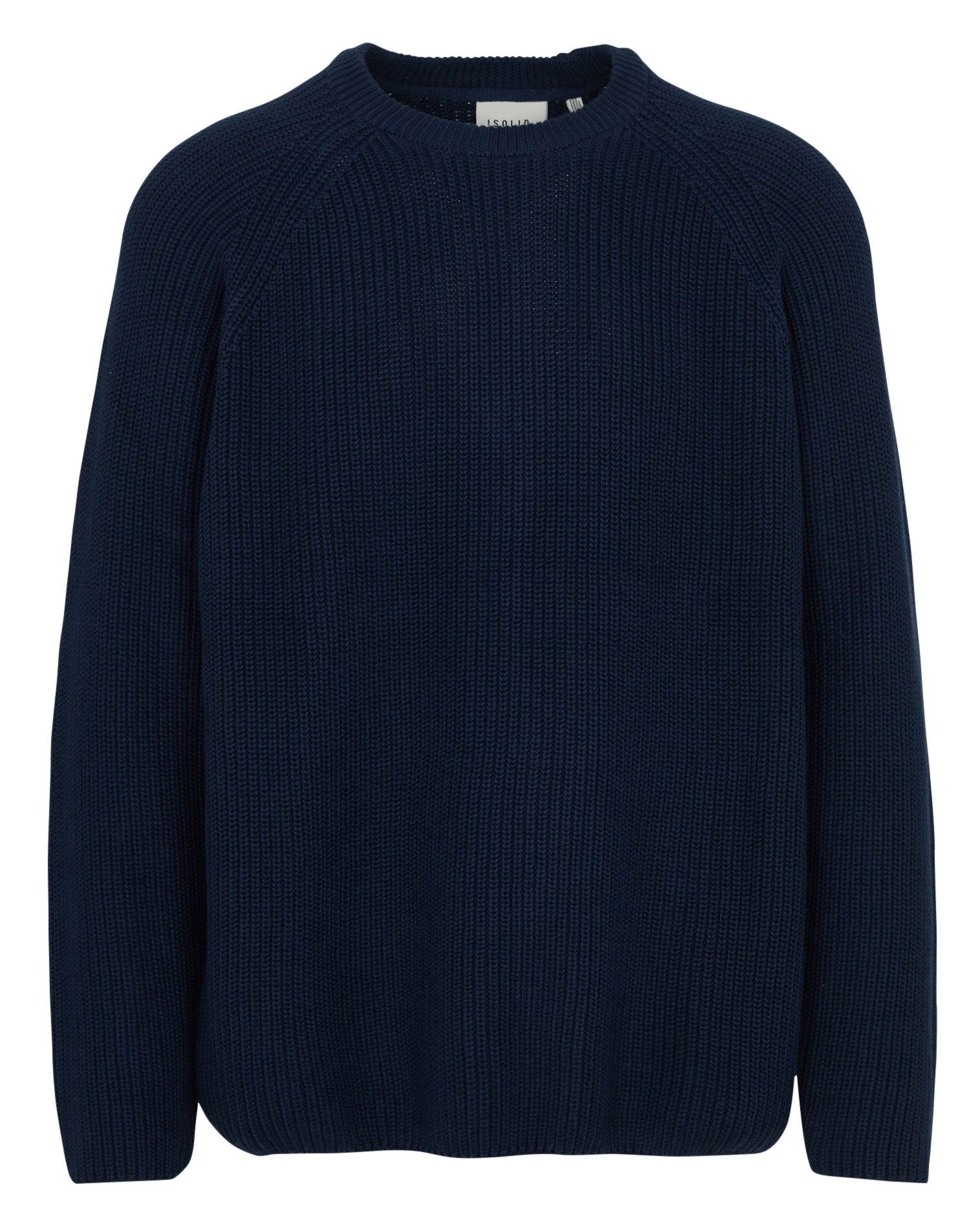 Gerade geschnittenes Modell aus Baumwollstrick SOLID Blau