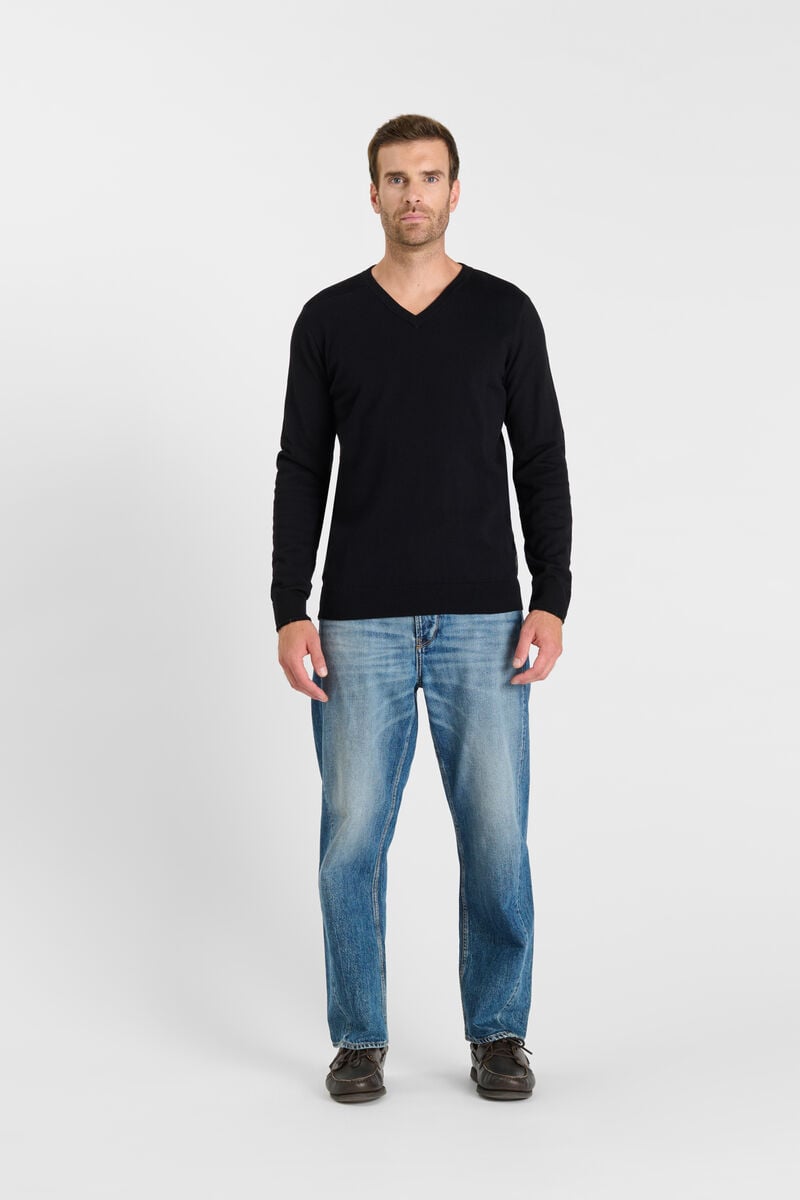 V-neck sweater LE TEMPS DES CERISES Black