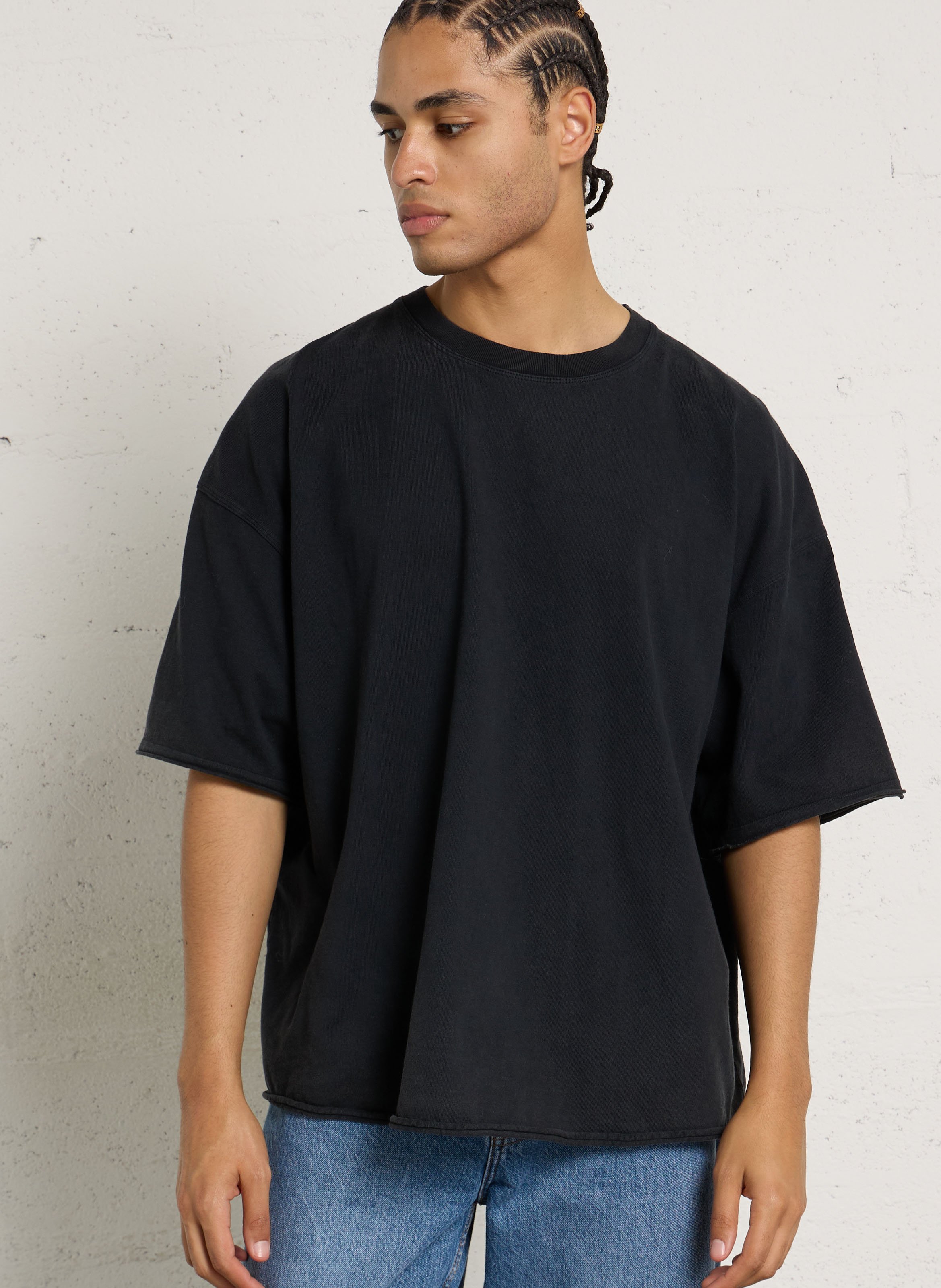 T-shirt droit en coton AMERICAN VINTAGE Noir
