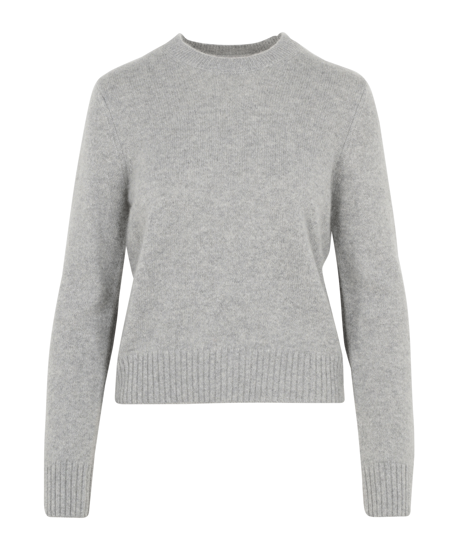 Straight-fit embroidered cashmere crew-neck sweater FROM FUTURE Grey