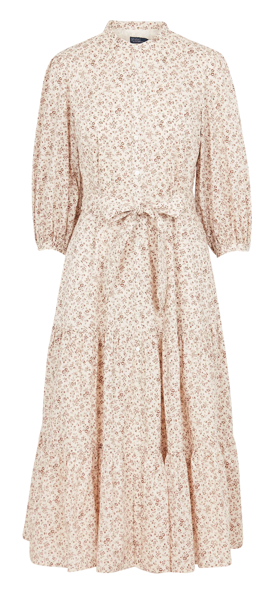 Robe longue imprimé floral en coton  POLO RALPH LAUREN Beige
