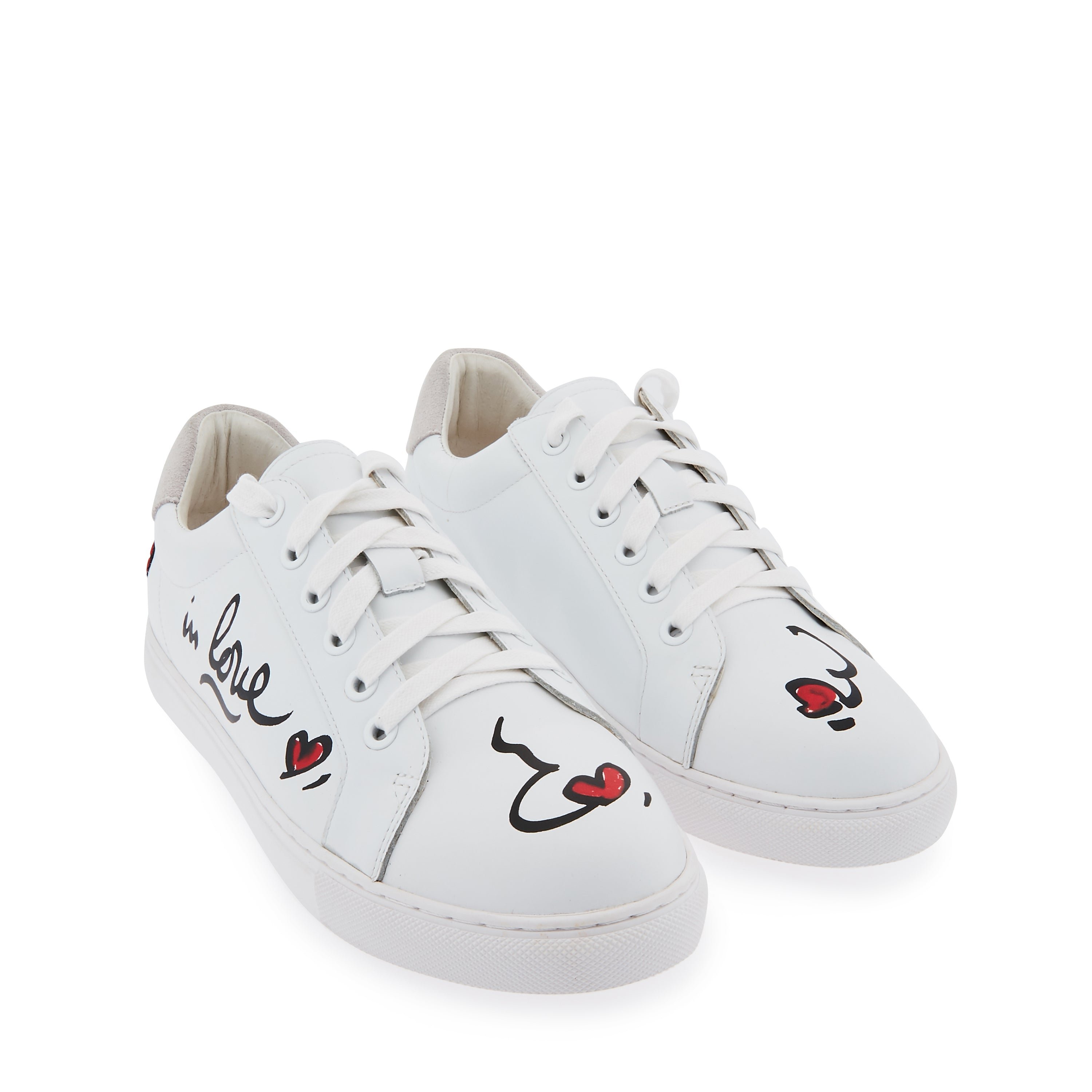 Leather sneakers BONS BAISERS PARIS White