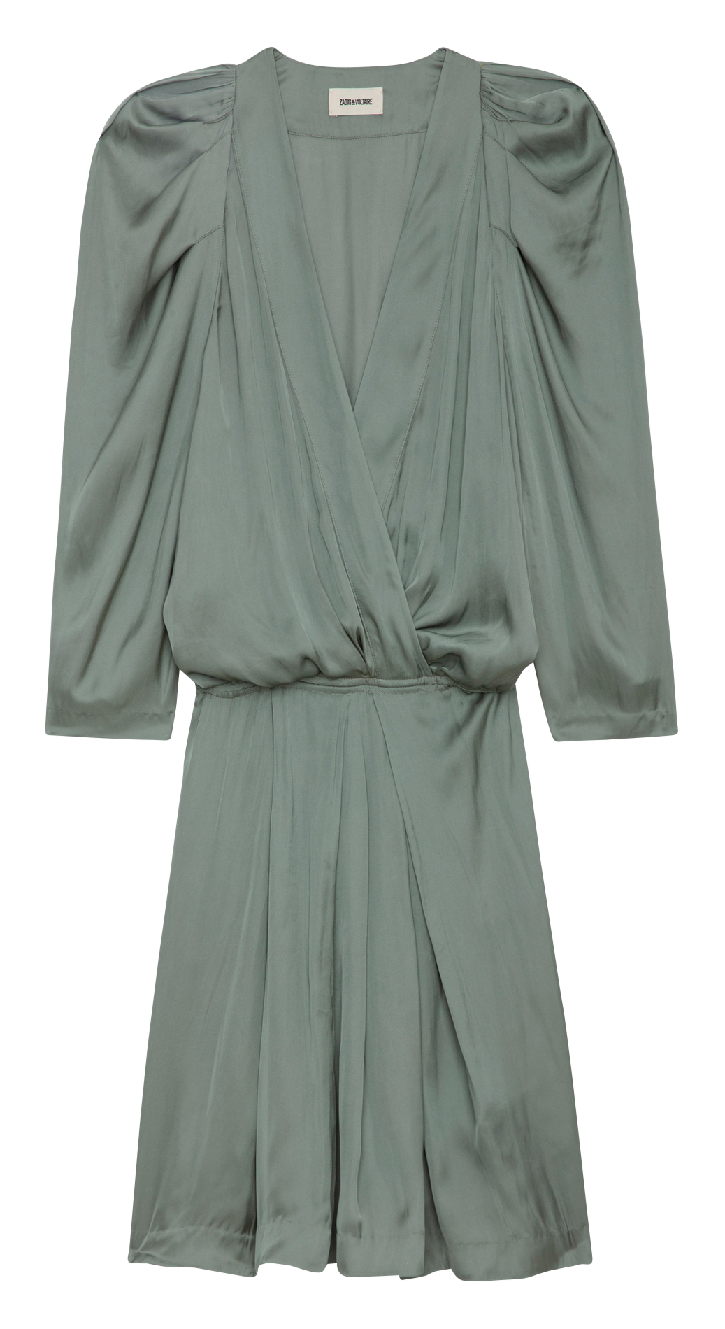 Robe courte ajustée en satin ZADIG&VOLTAIRE Vert