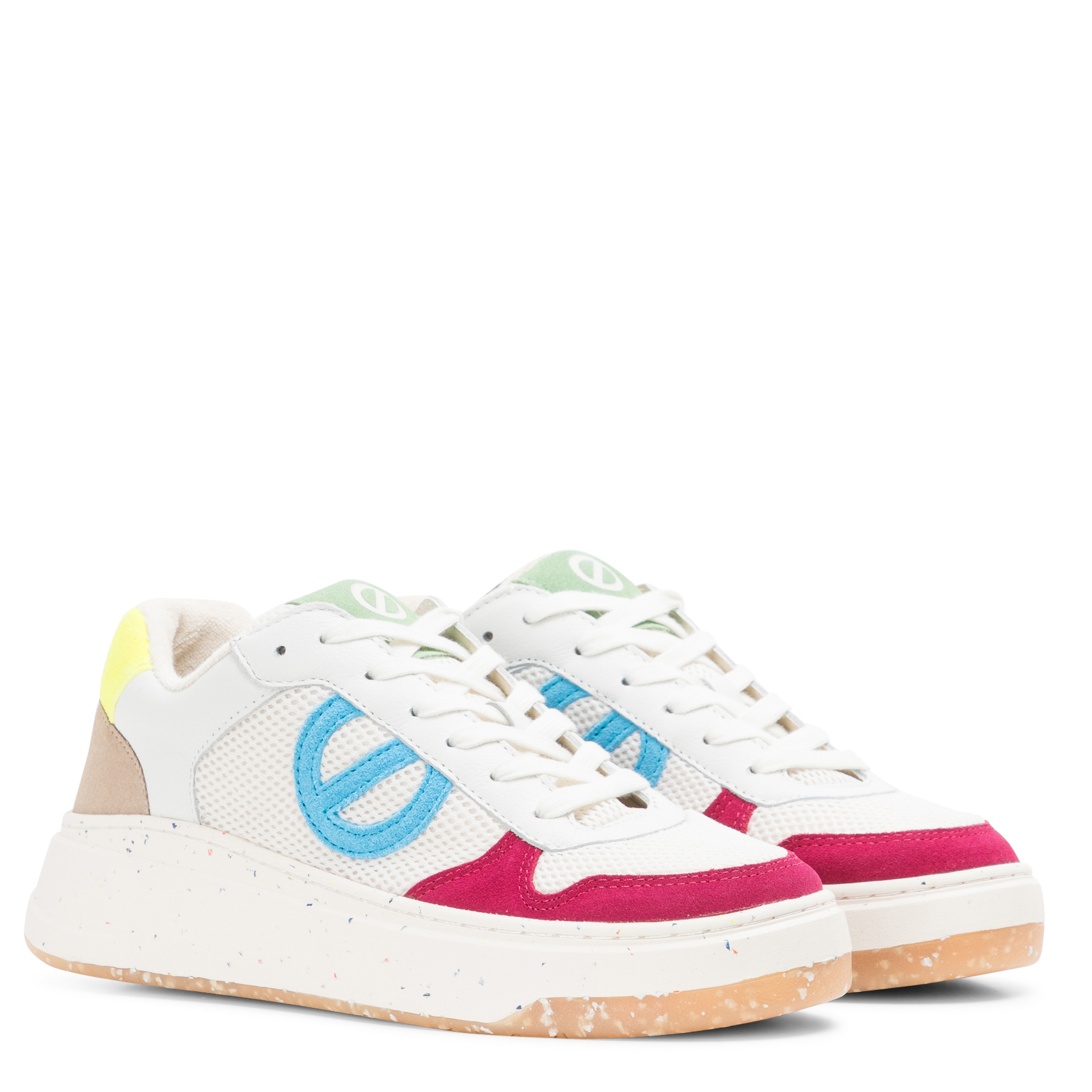 Zapatillas bajas de piel aterciopelada y malla NO NAME Multicolor