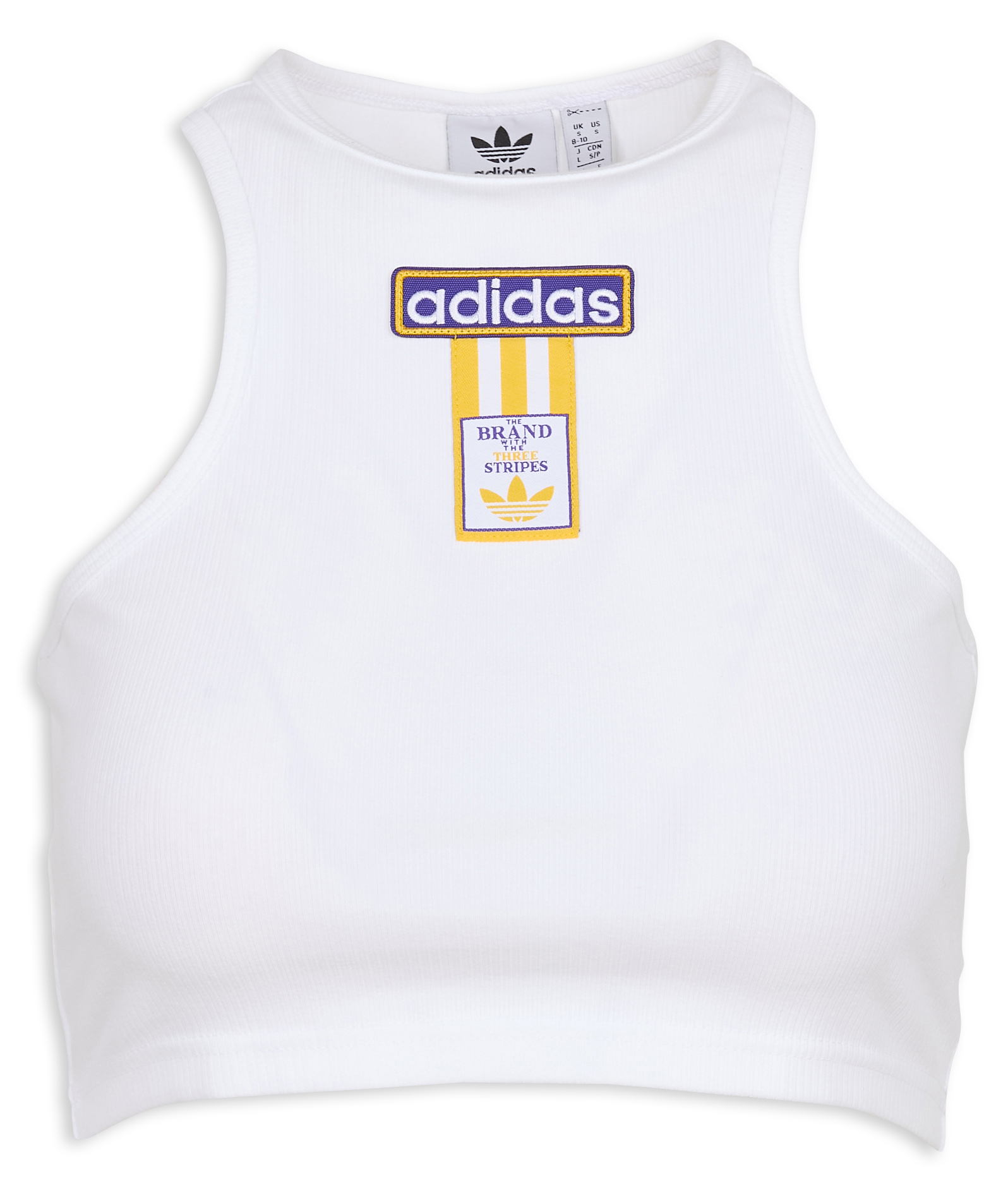 Débardeur court en coton ADIDAS Blanc