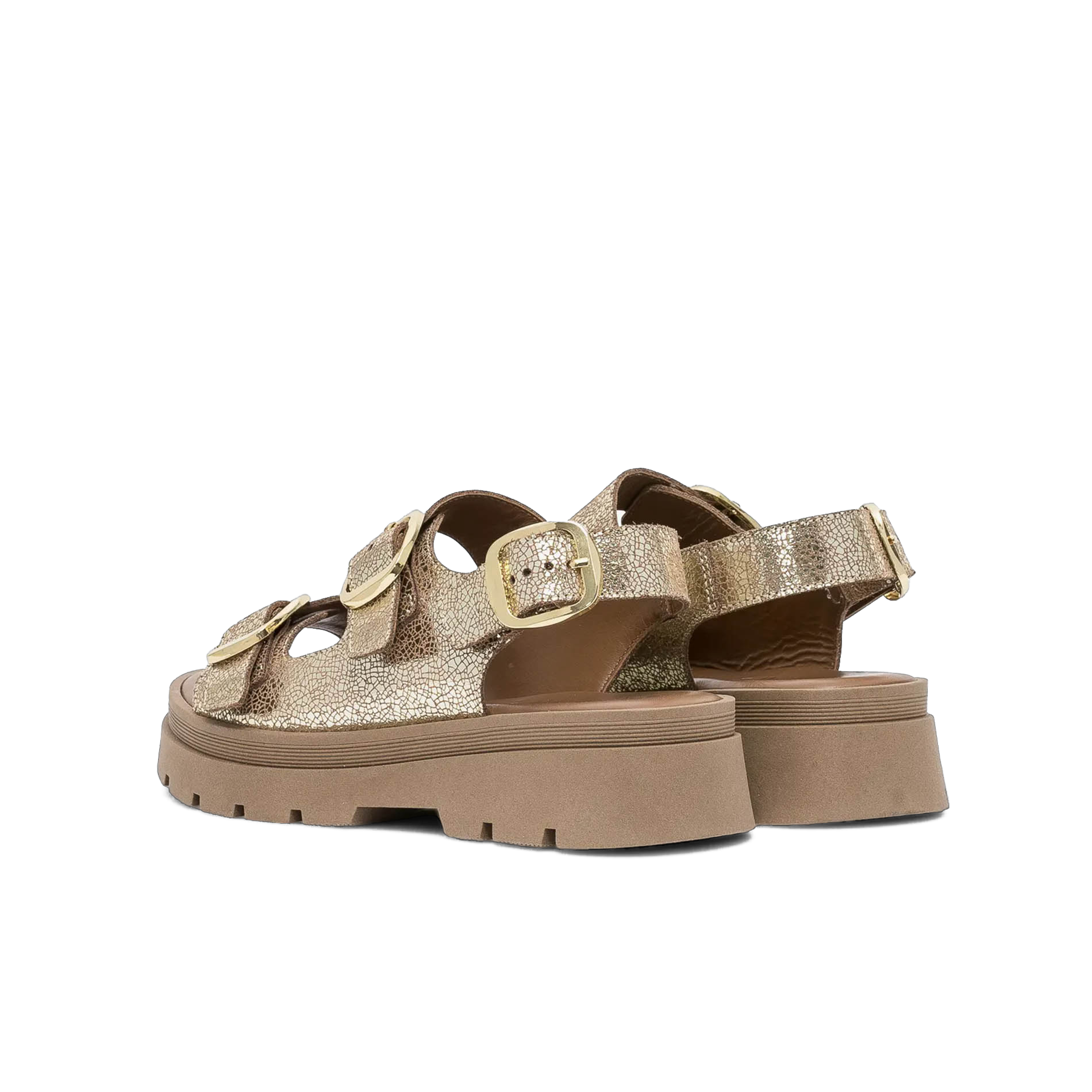 Espadrilles aus Wildleder mit Keilabsatz BOCAGE Golden