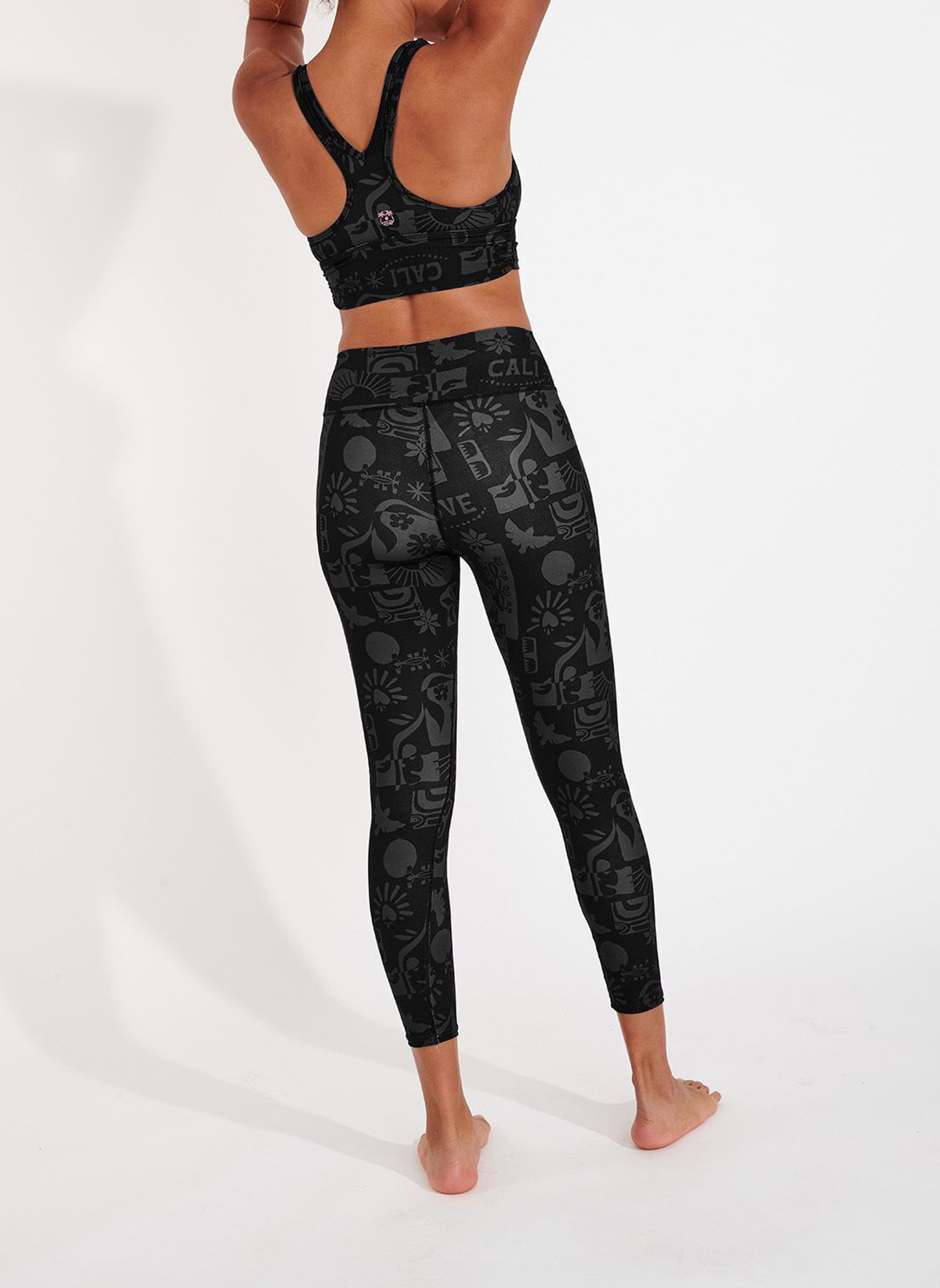 Printed sports bra BANANA MOON Black
