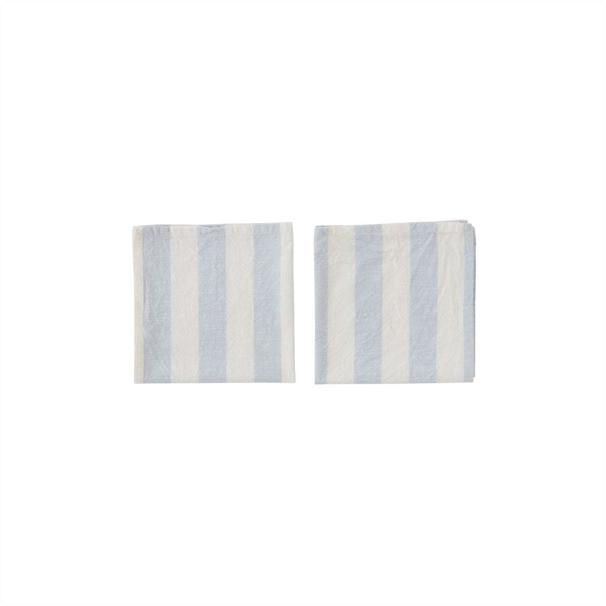 Striped organic cotton table napkin OYOY LIVING DESIGN Blue