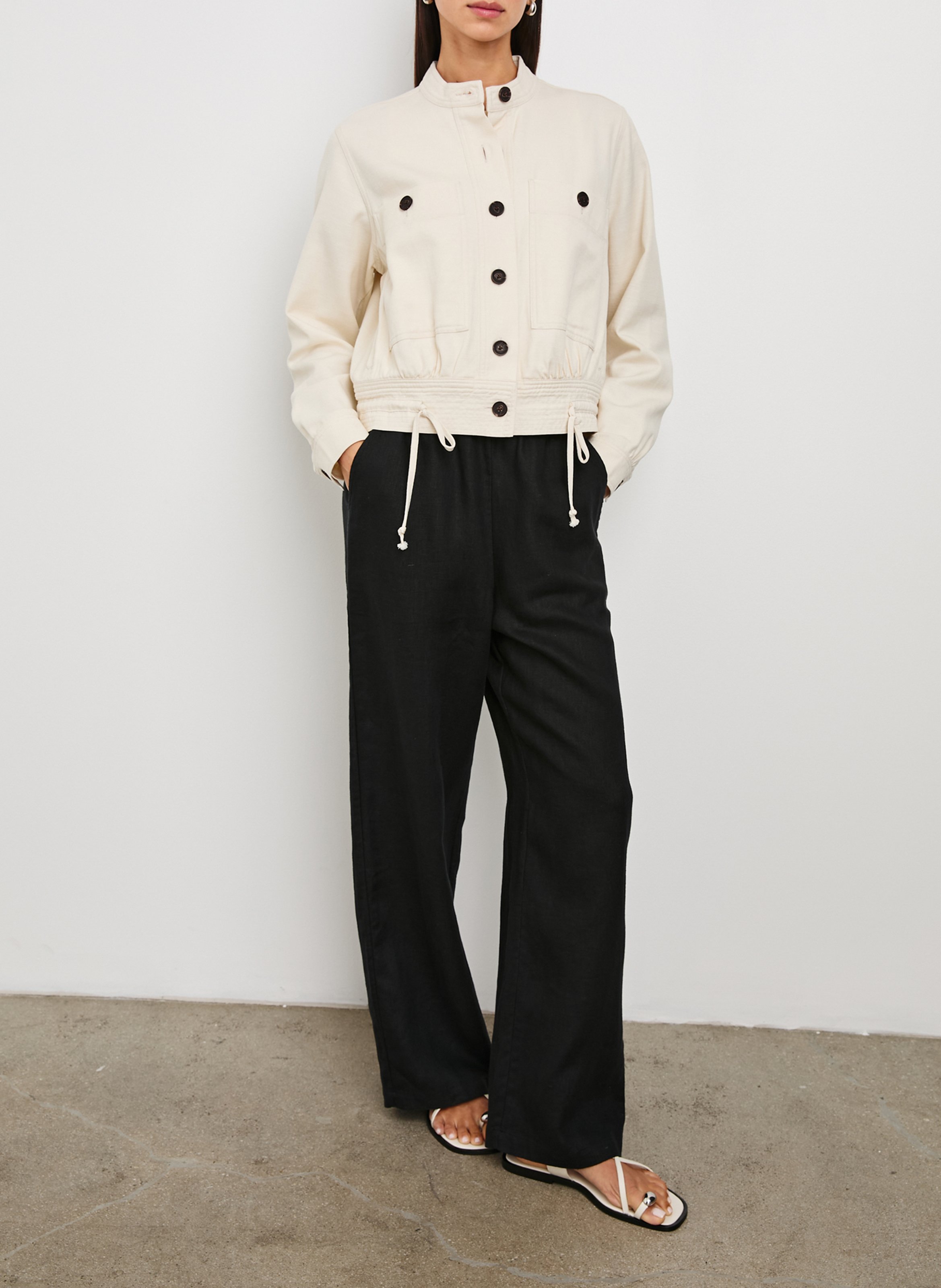 Cotton-blend jacket with Victorian collar RAILS Beige