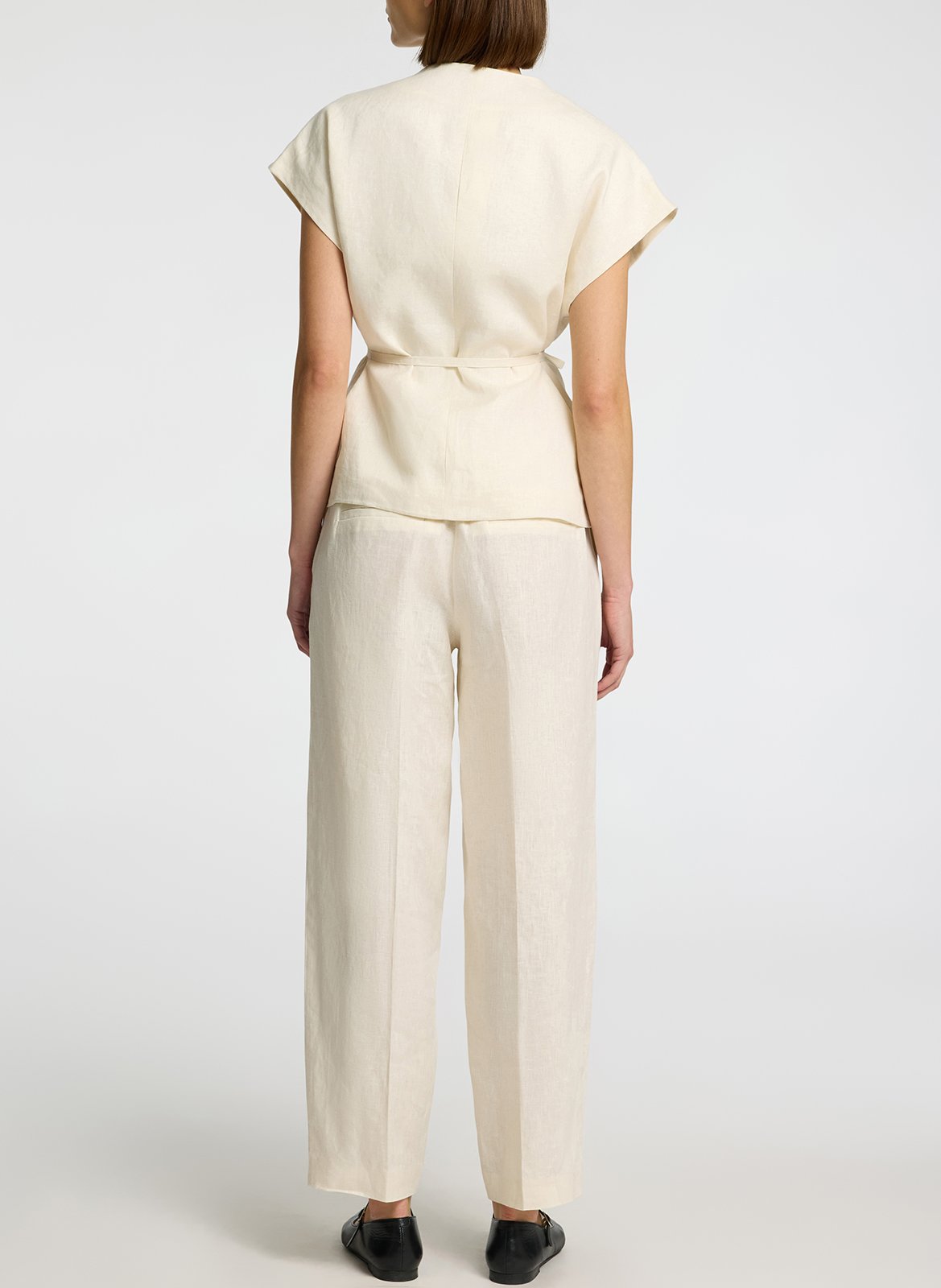 Veste ajustée en lin SELECTED Beige