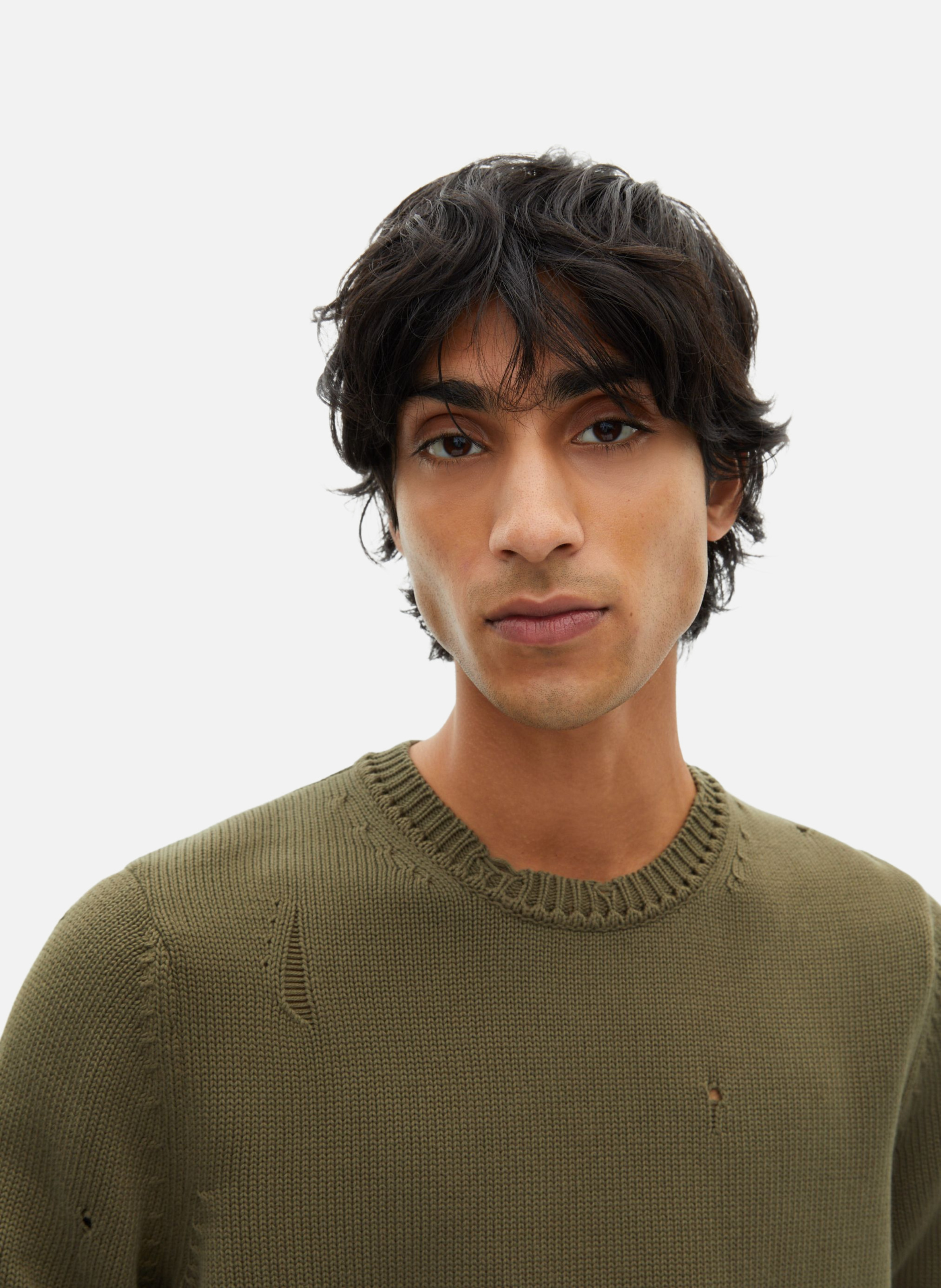 Sweater with cut-out details THE KOOPLES Green