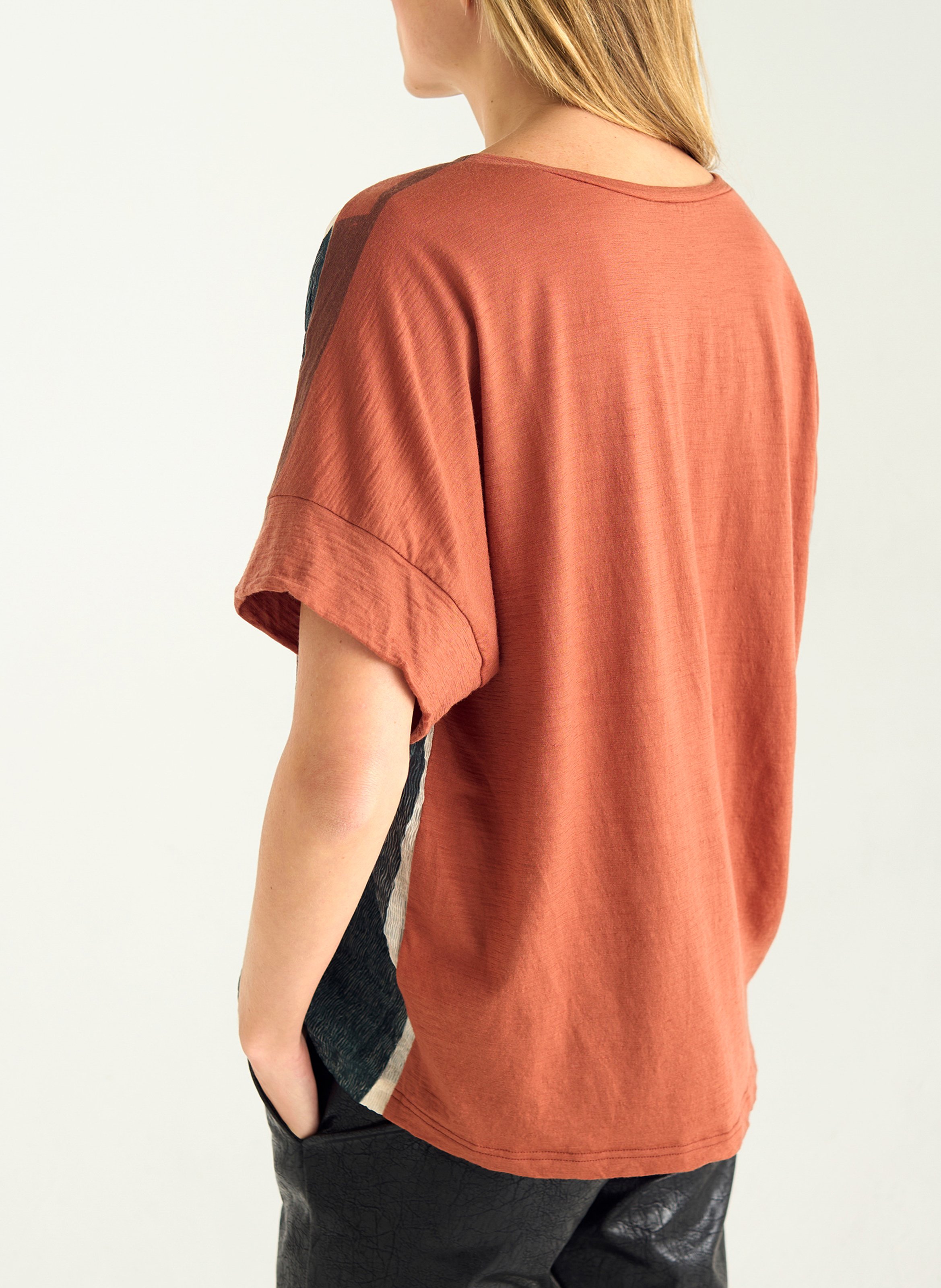 Tee-shirt col rond en laine COTELAC Rouge