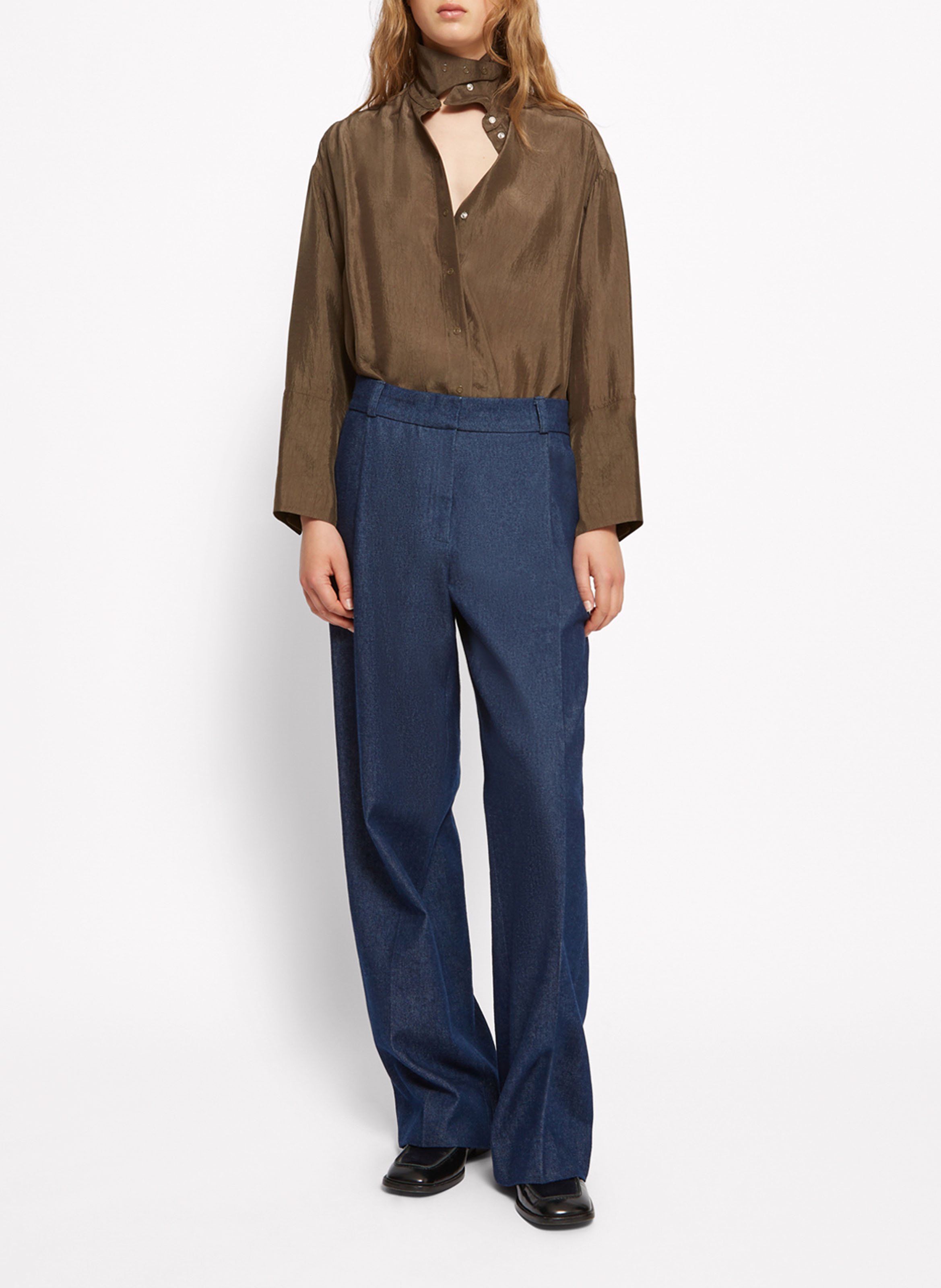 Chemise ample col classique  ROSEANNA Marron