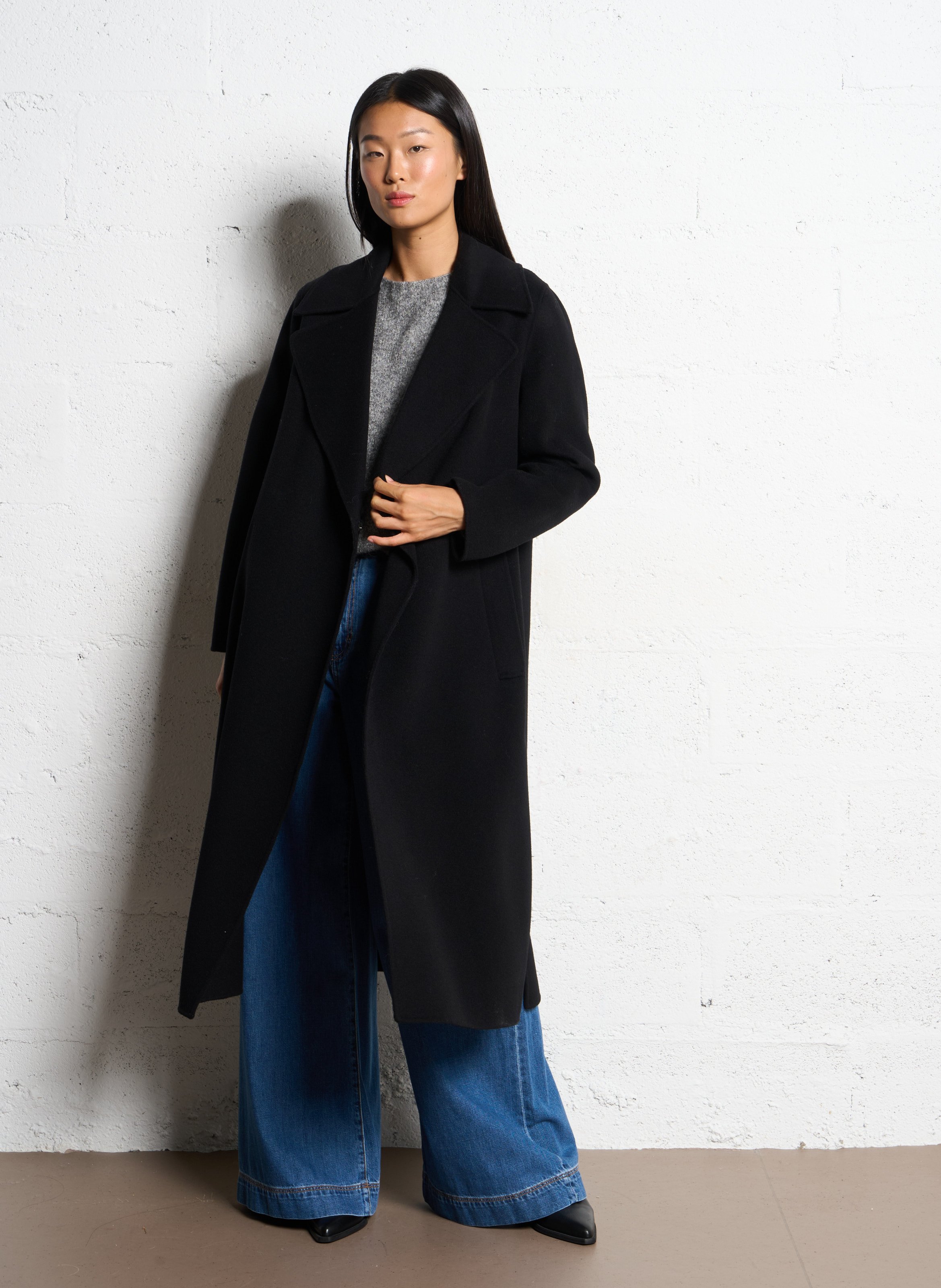 Coat with tailored collar MAX MARA WEEK END Black