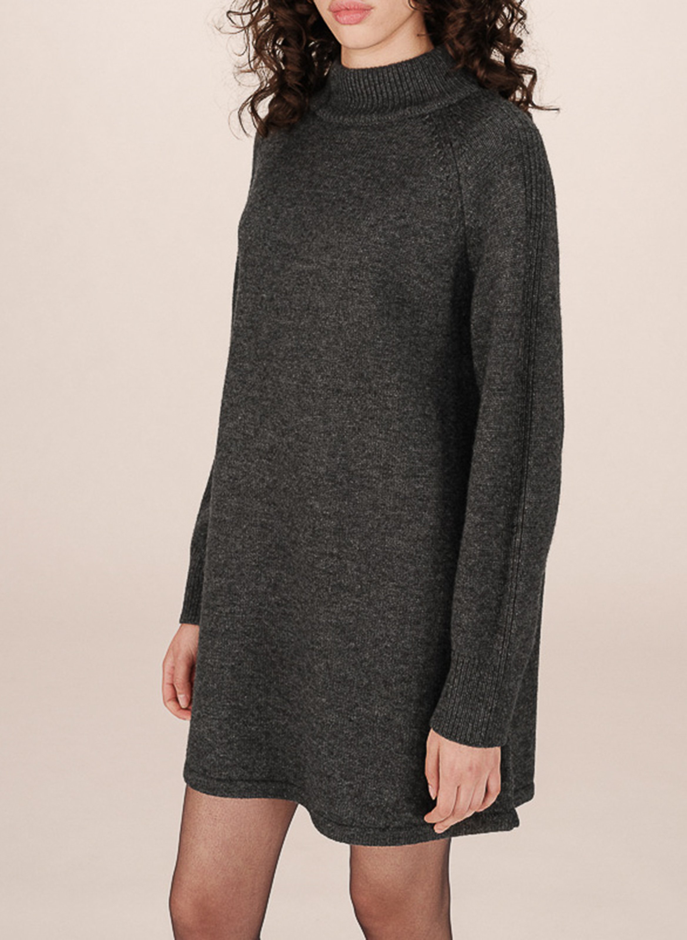 Robe courte col montant GRACE ET MILA Grey