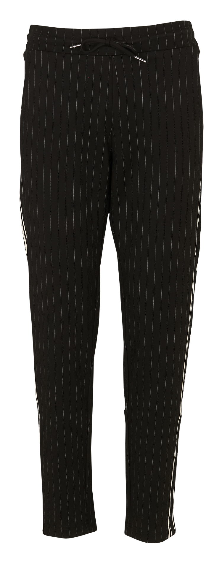 Pantalon carotte rayé LE TEMPS DES CERISES Noir