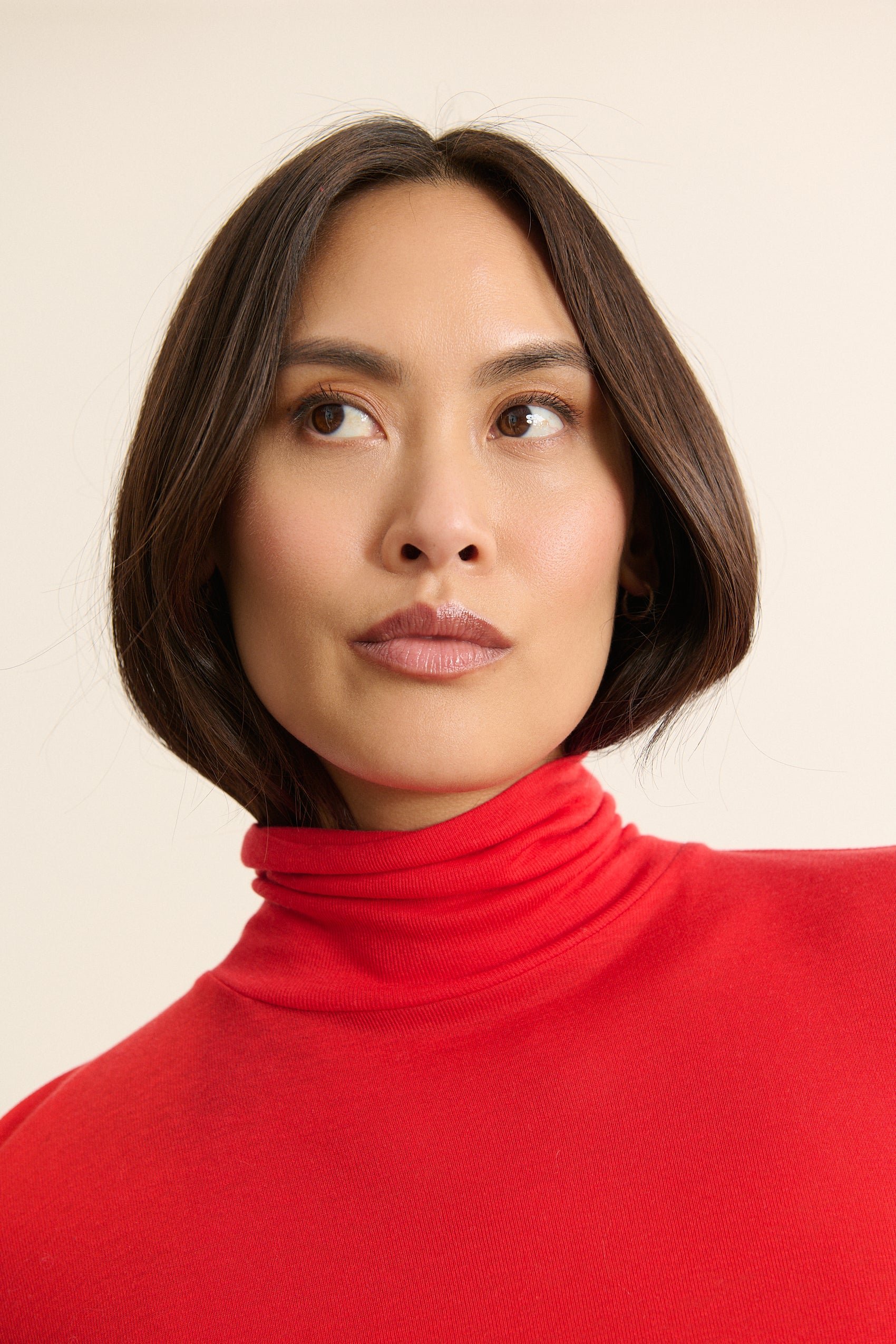 T-shirt col montant manches longues GARANCE PARIS Rouge