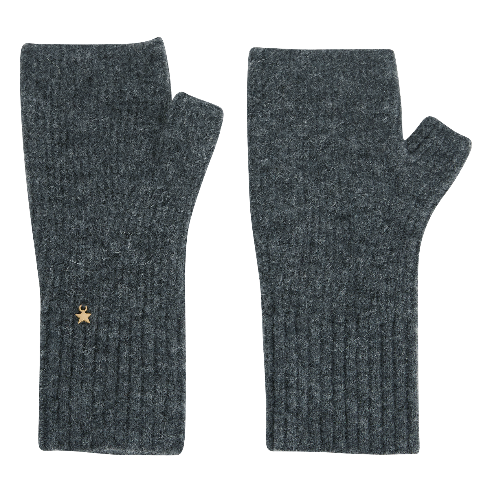 Halbhandschuhe aus Wollmix DES PETITS HAUTS Grau