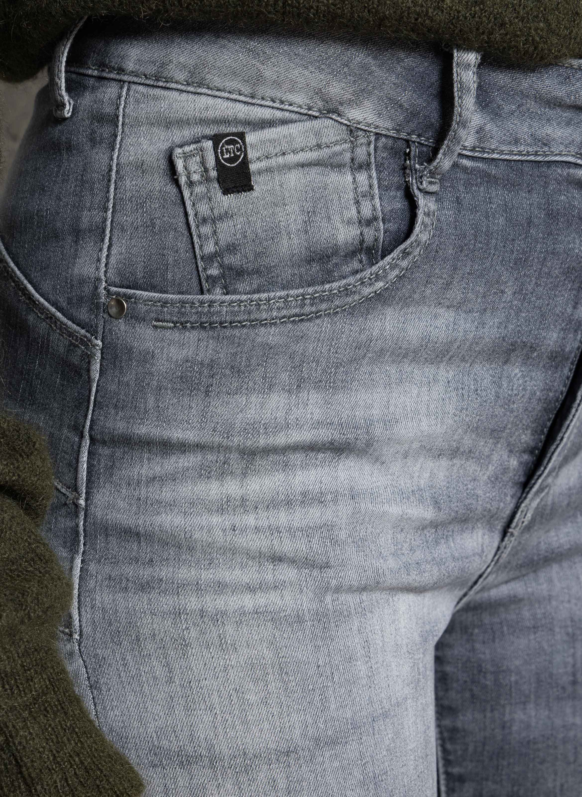 Jean slim en coton mélangé  LE TEMPS DES CERISES Gris