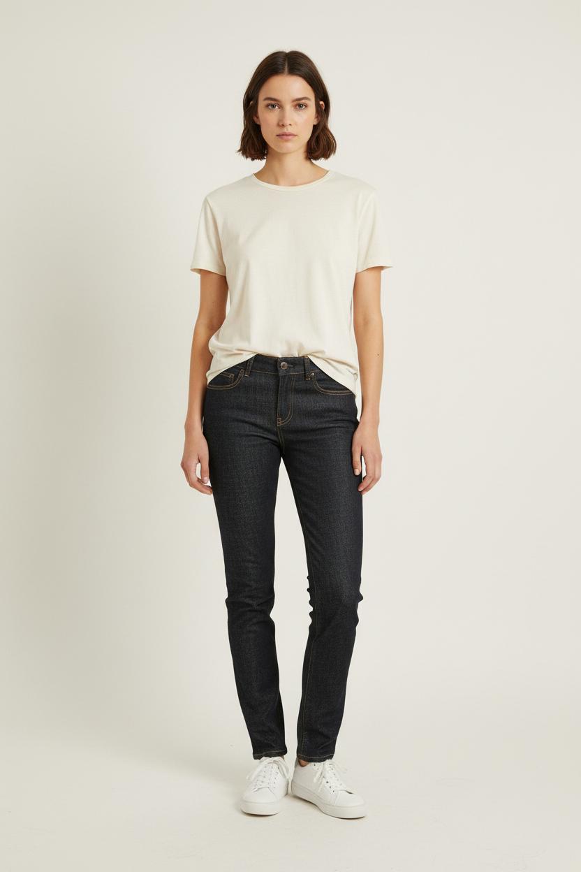 Cropped slim jeans with studs INES DE LA FRESSANGE - Seconde main Blue