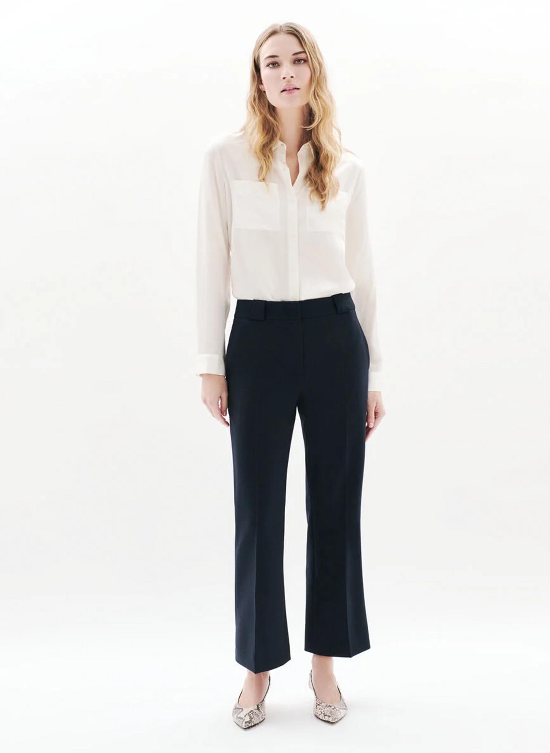 Mid-waist straight-leg pants CAROLL Blue