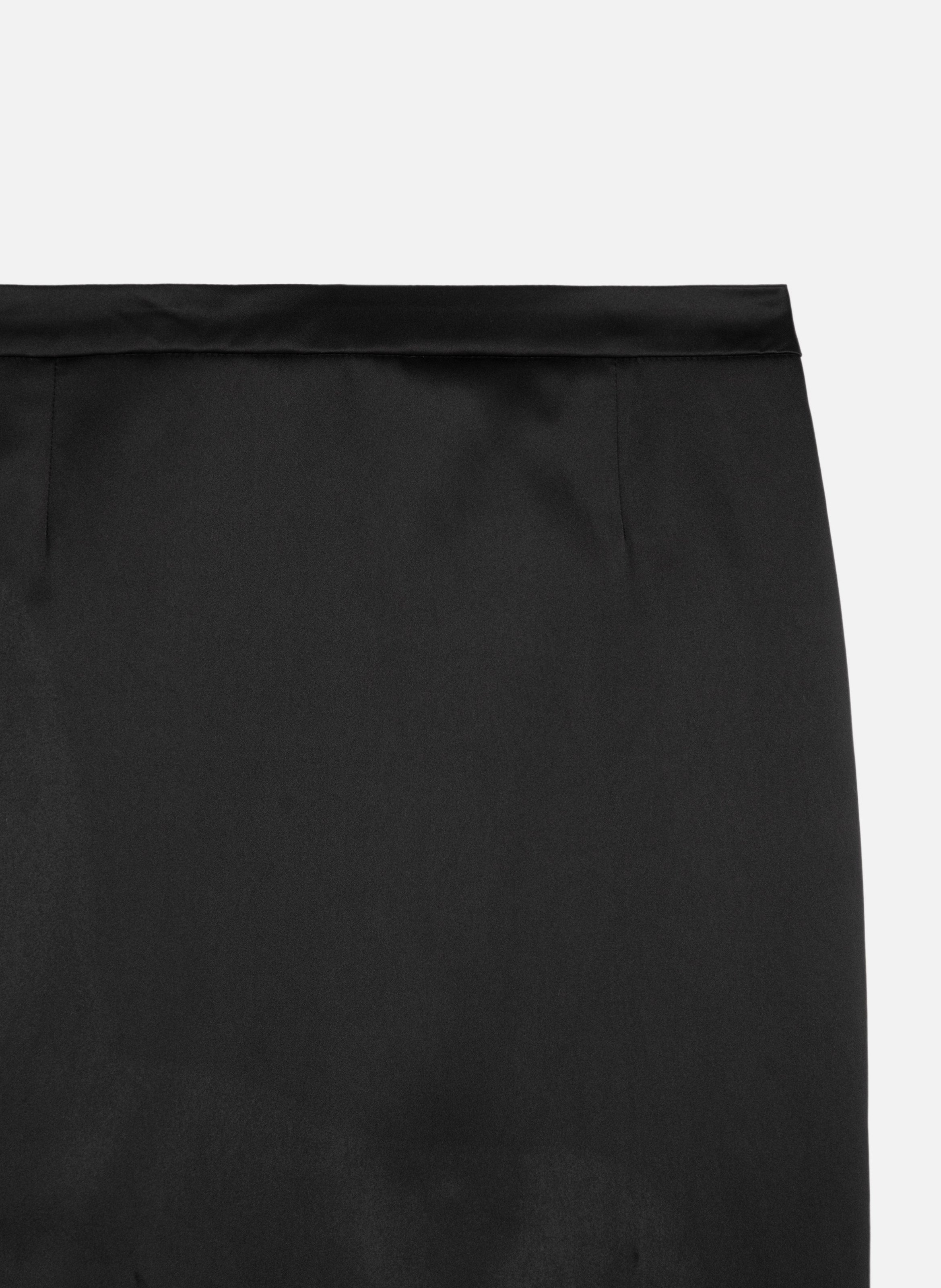 Long satin pencil skirt THE KOOPLES Black