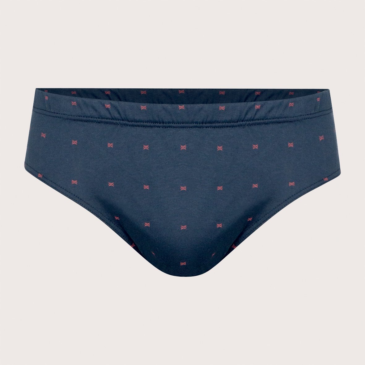 Mercerized cotton low-rise panties Blue