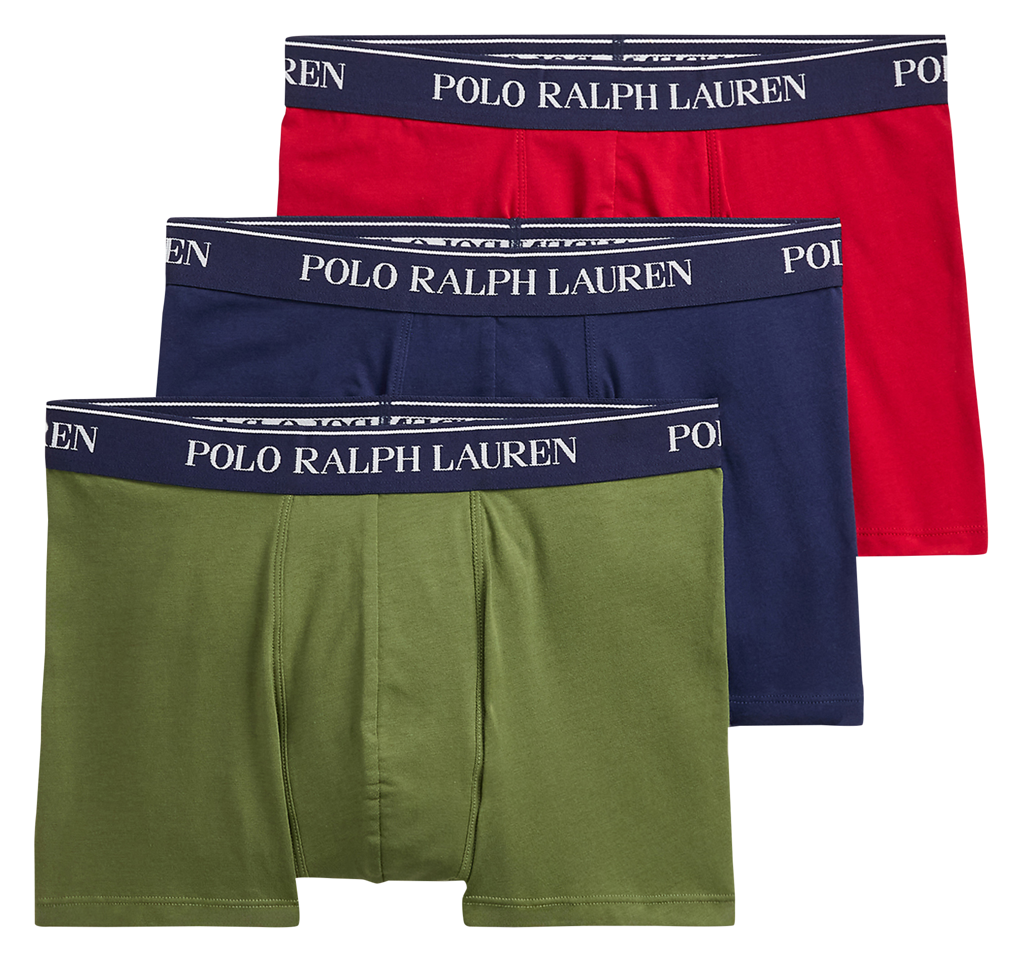 Pack of three cotton-blend boxers  3pk navy-bristol red-sup olive