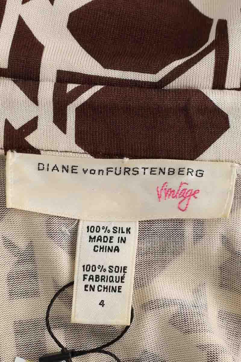 Wrap over top DIANE VON FURSTENBERG - Seconde Main Brown