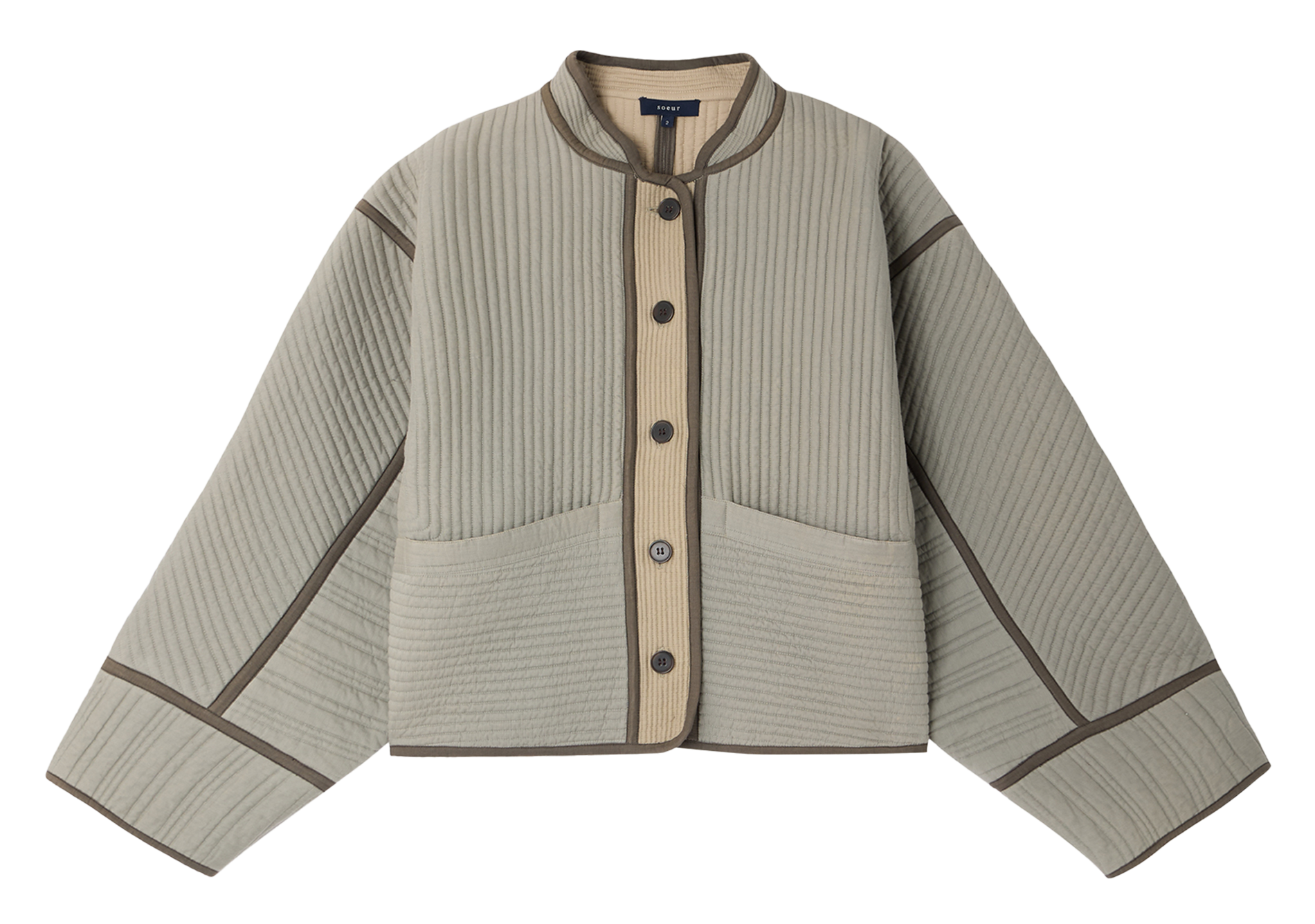 Oversize-Jacke aus Baumwolle SOEUR Grun