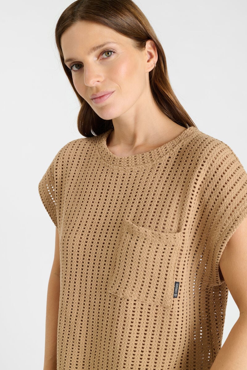 Tommy Badge T-shirt LE TEMPS DES CERISES Brown