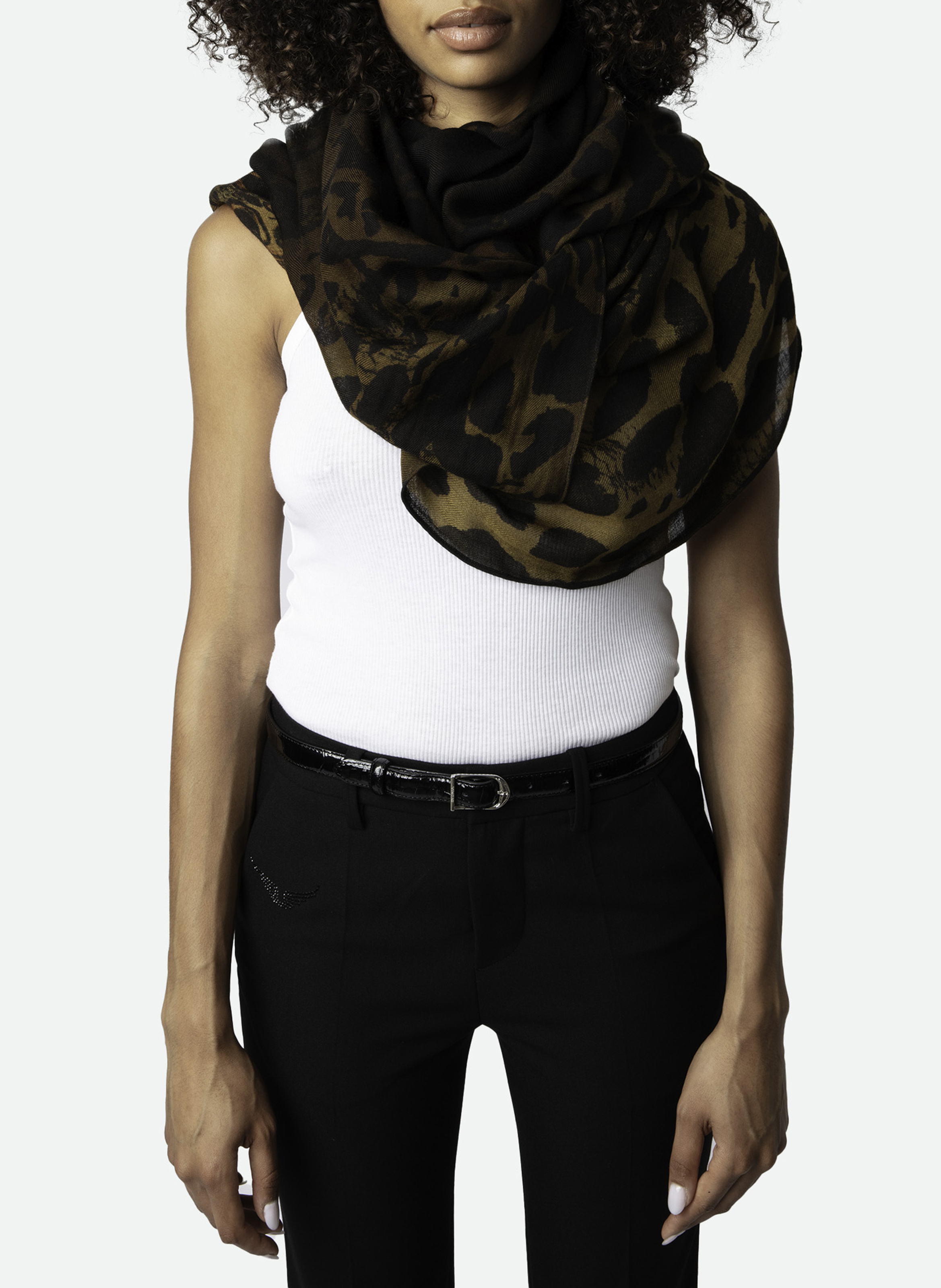Bedruckter Wollfoulard ZADIG&VOLTAIRE Beige